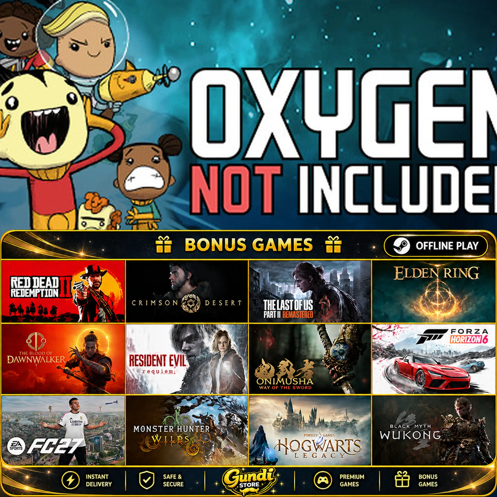 [AUTO CODE] - Oxygen Not Included + BONUS GAME