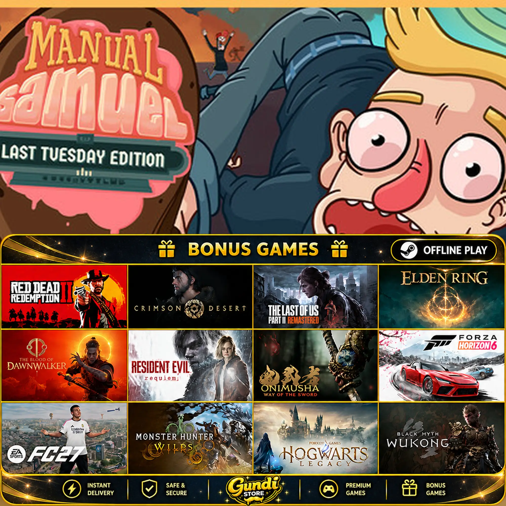 [AUTO CODE] - Manual Samuel - Last Tuesday Edition + BONUS GAME