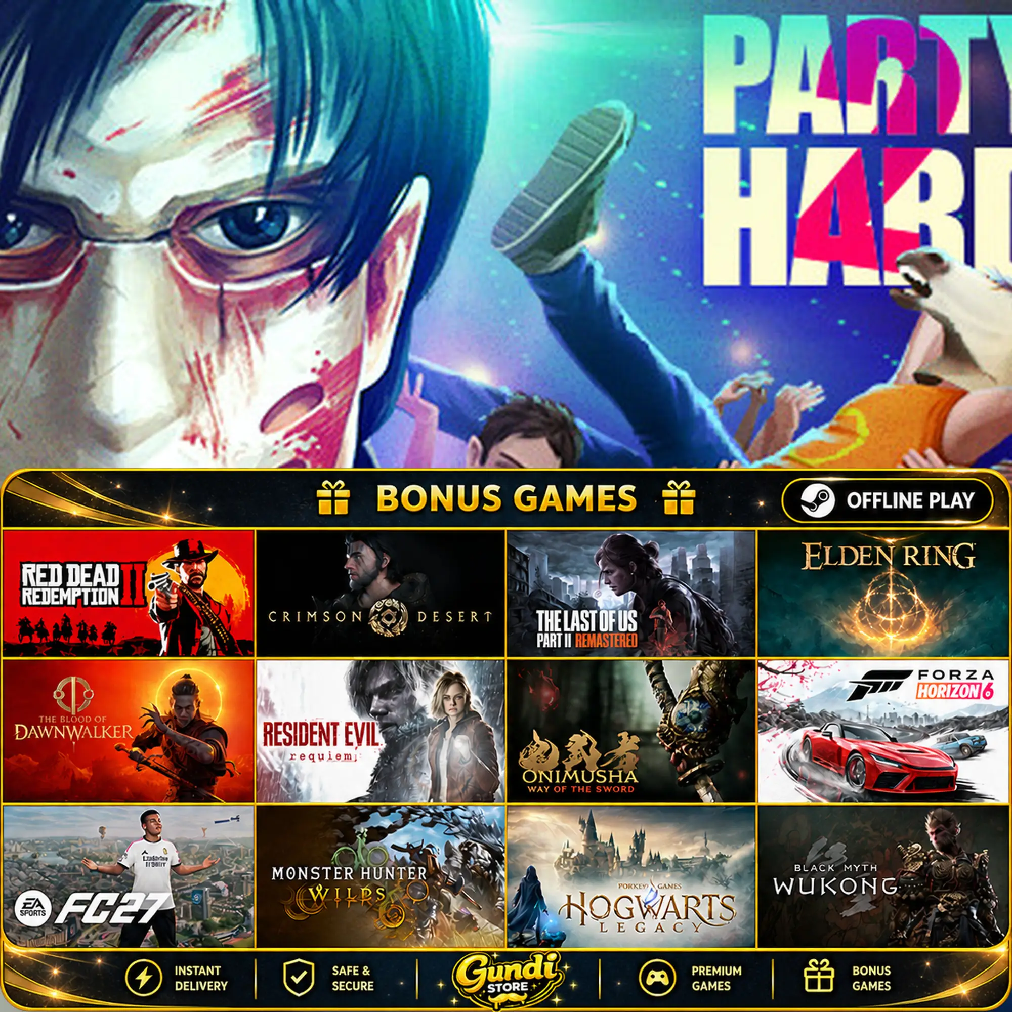 [AUTO CODE] - Party Hard 2 + BONUS GAME