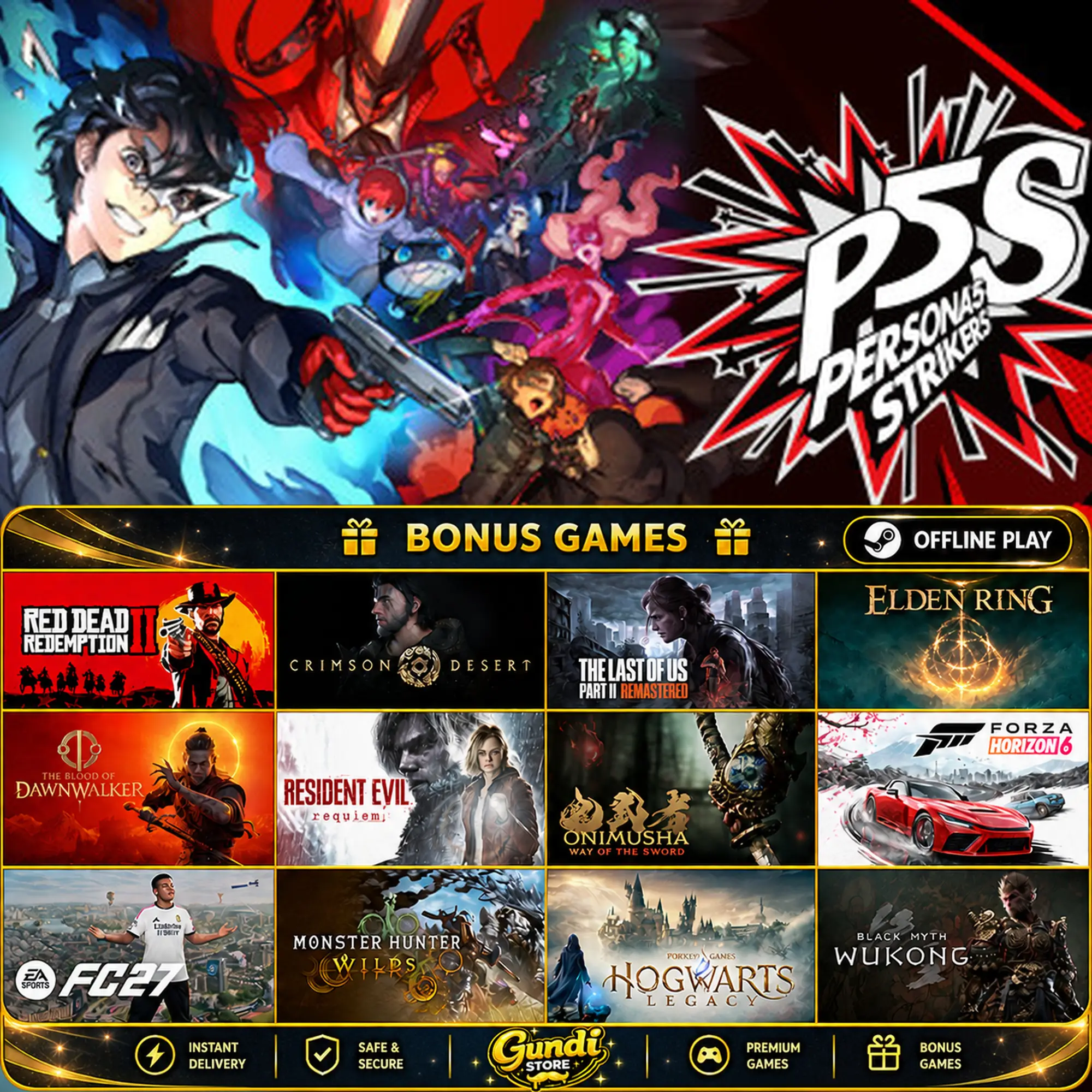 [AUTO CODE] - Persona 5 Strikers + BONUS GAME