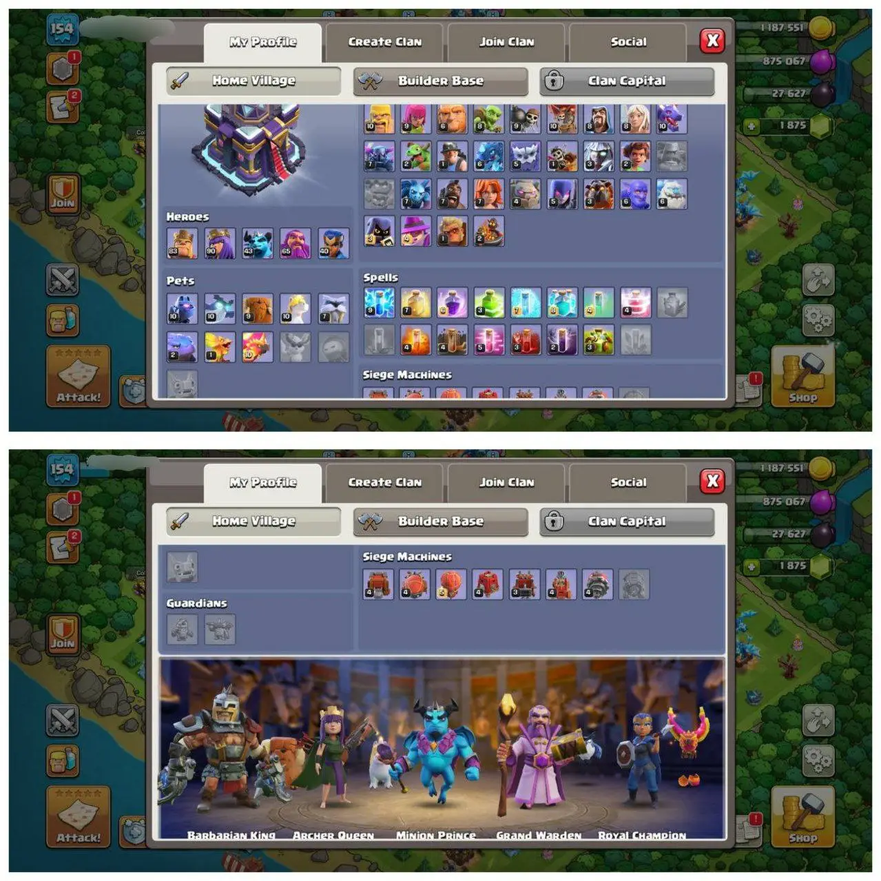 {75% DISCOUNT} TH15 ALMOST MAX ID⚡️9 EPIC EQUIPMENT⚡️XP-154⚡️HERO 83-90-43-65-40⚡️500 GEMS NAME CHANGE⚡️ 231 CWL MEDALS⚡️ MAGIC ITEMS⚡️OP LAB⚡️INSTANT DELIVERY 🚚