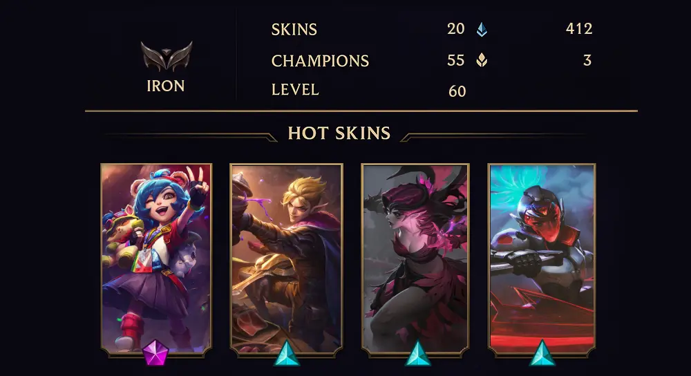 IRON I - 60 LVL - 20 SKIN