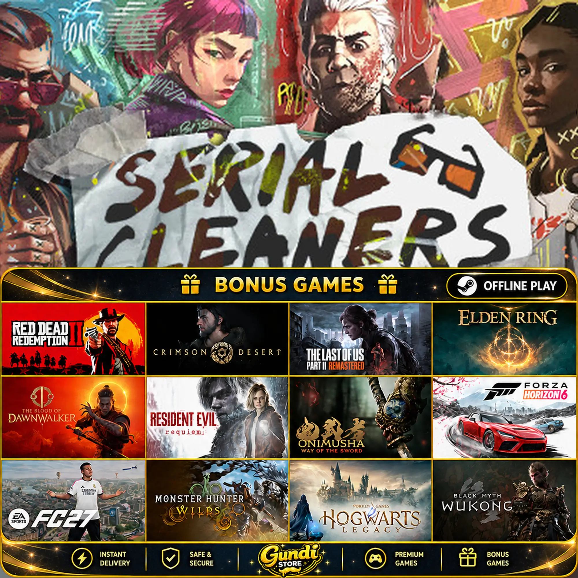 [AUTO CODE] - Serial Cleaners + BONUS GAME