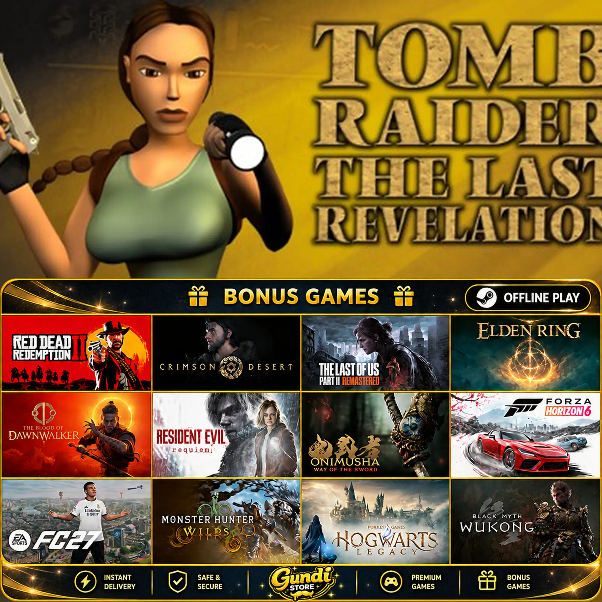 [AUTO CODE] - Tomb Raider IV_ The Last Revelation + BONUS GAME
