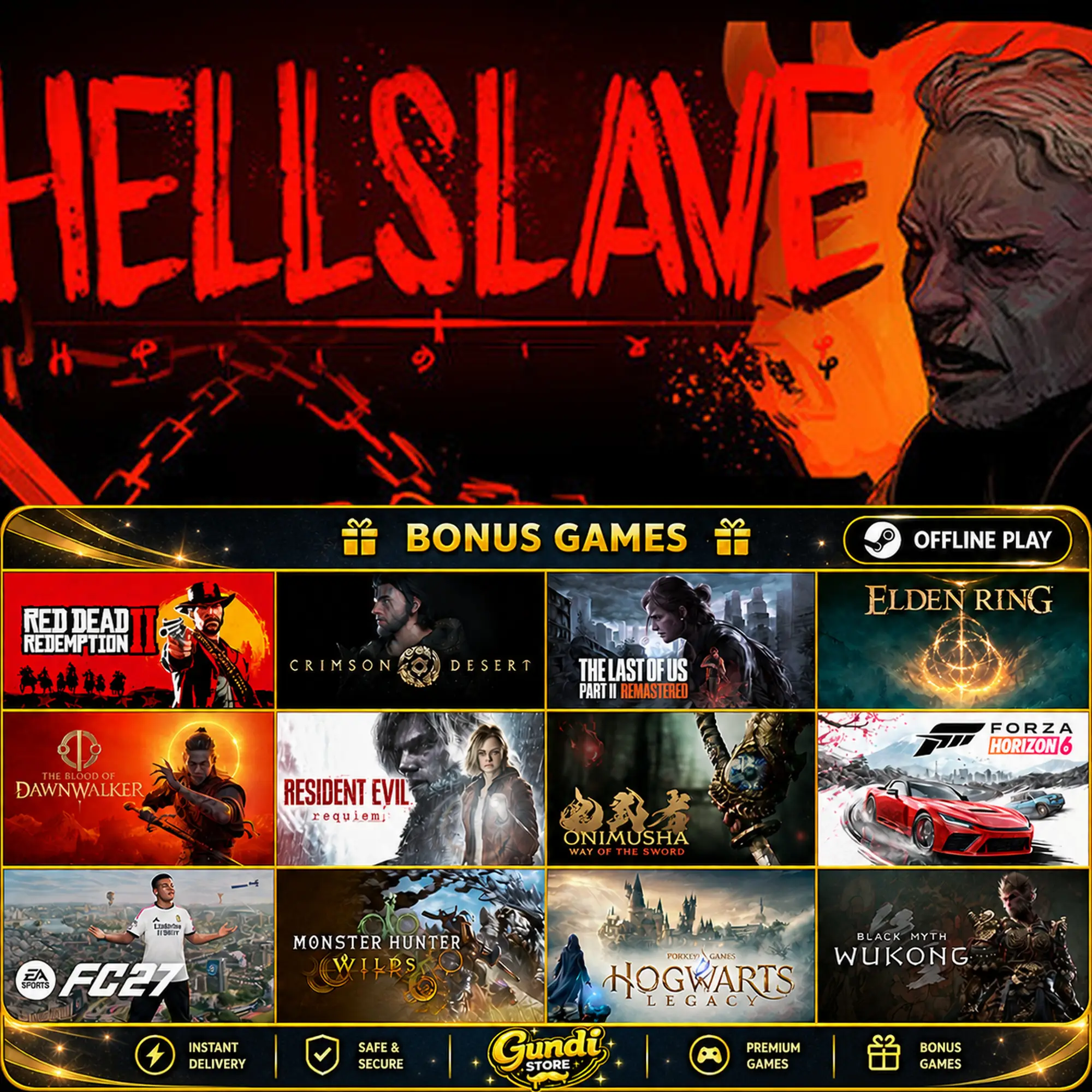 [AUTO CODE] - Hellslave + BONUS GAME