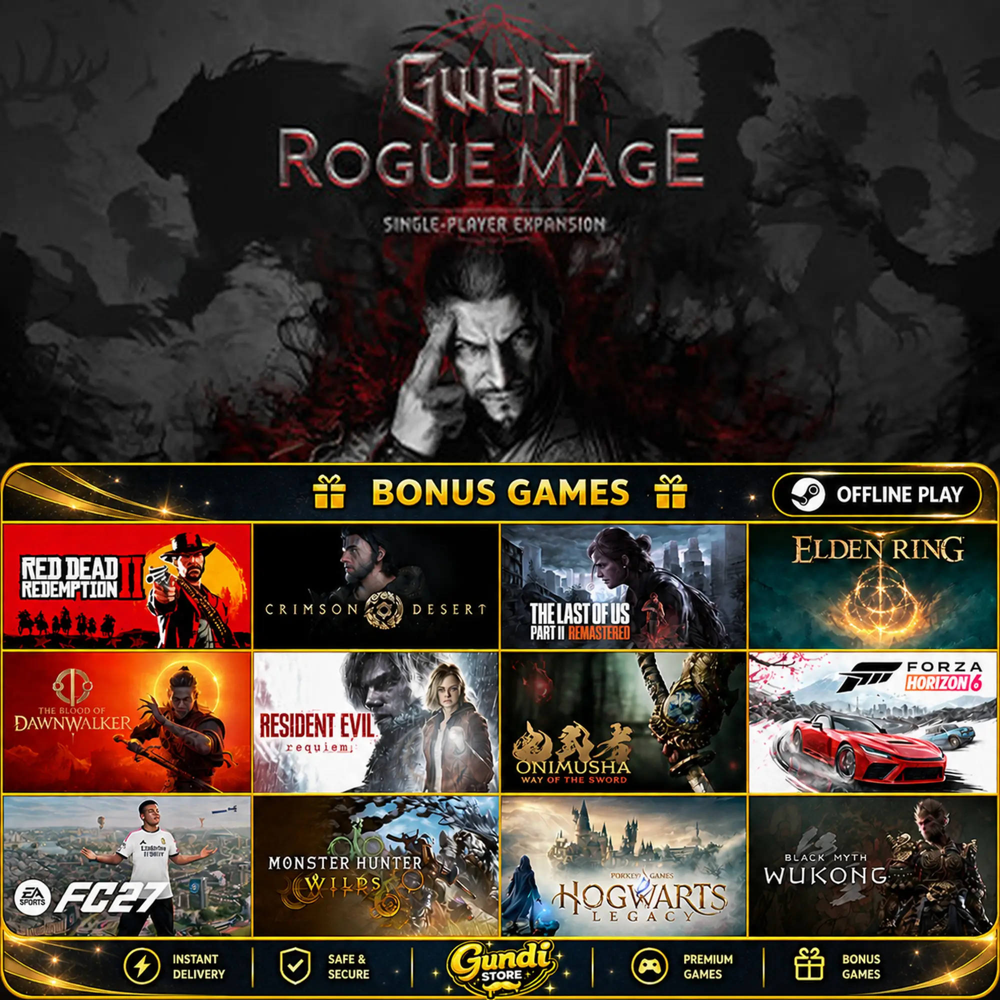 [AUTO CODE] - GWENT_ Rogue Mage (Single-Player Expansion) + BONUS GAME