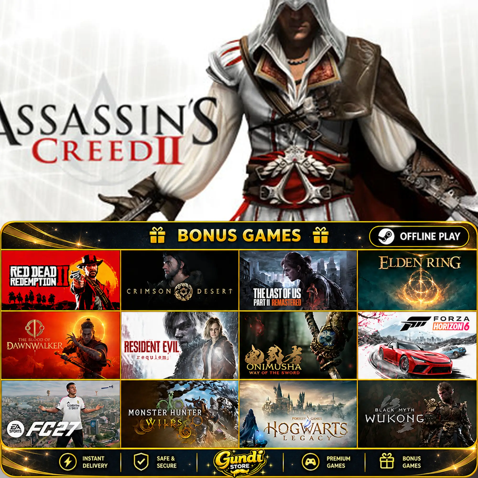 [AUTO CODE] - Assassin's Creed II + BONUS GAME