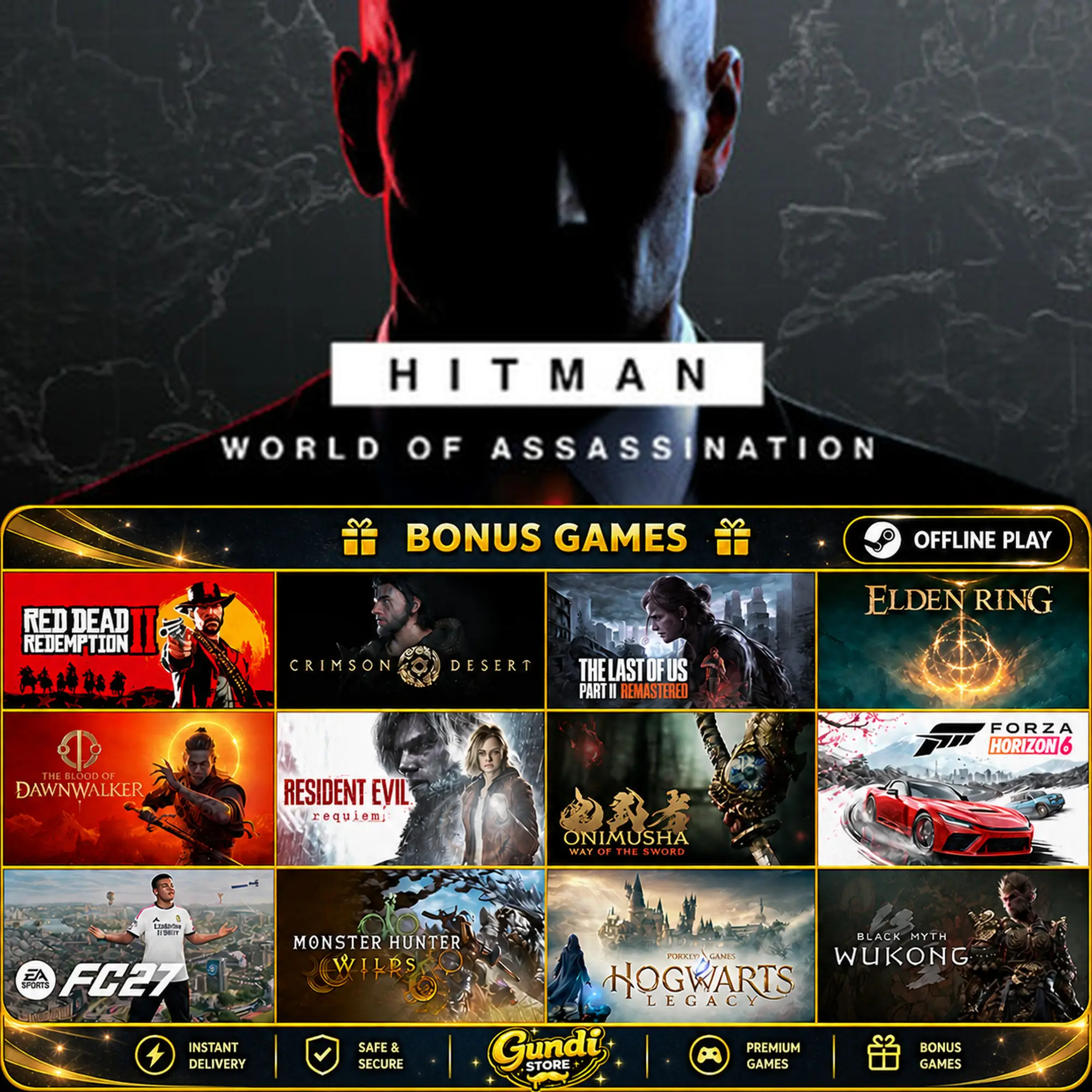 [AUTO CODE] - HITMAN World of Assassination + BONUS GAME