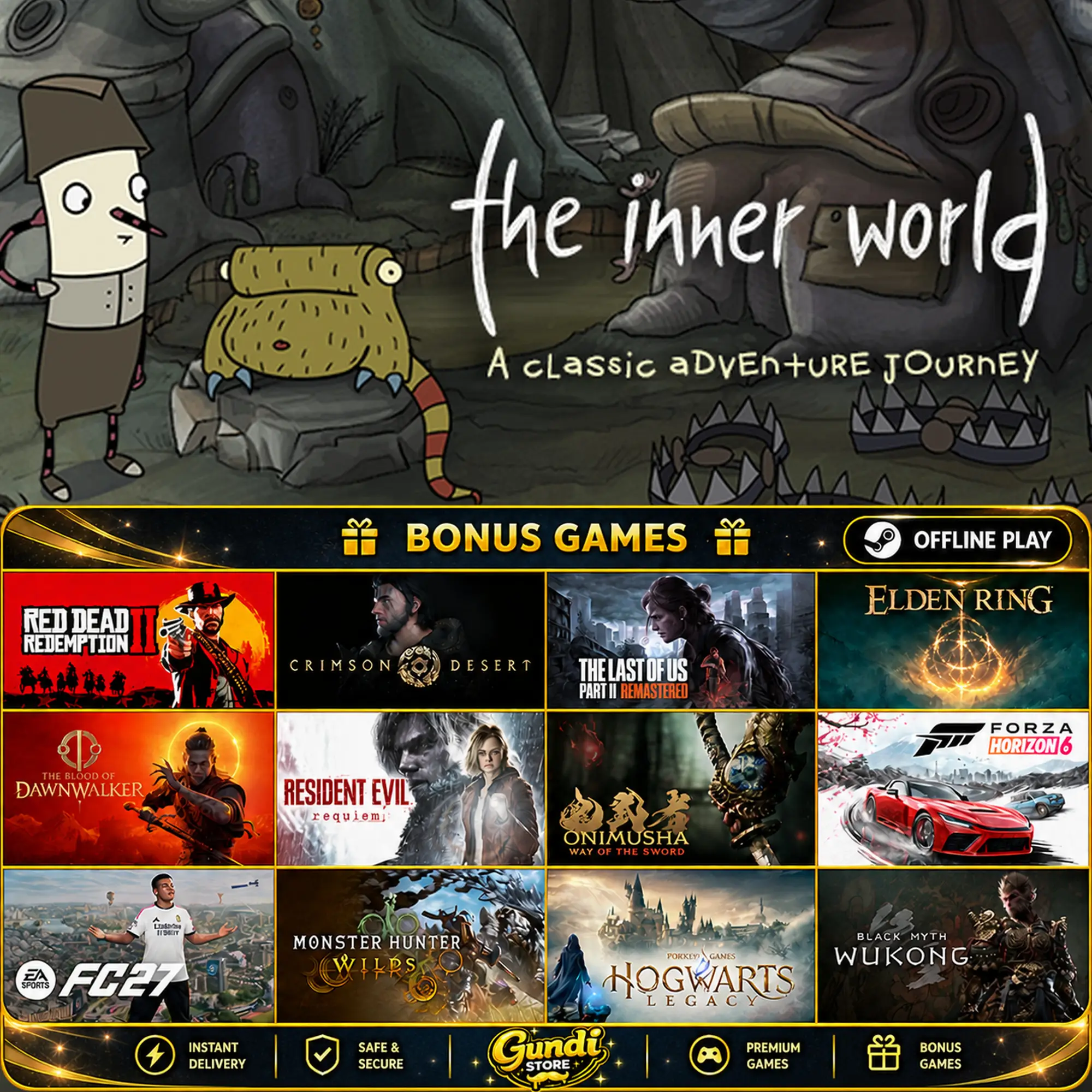 [AUTO CODE] - The Inner World + BONUS GAME
