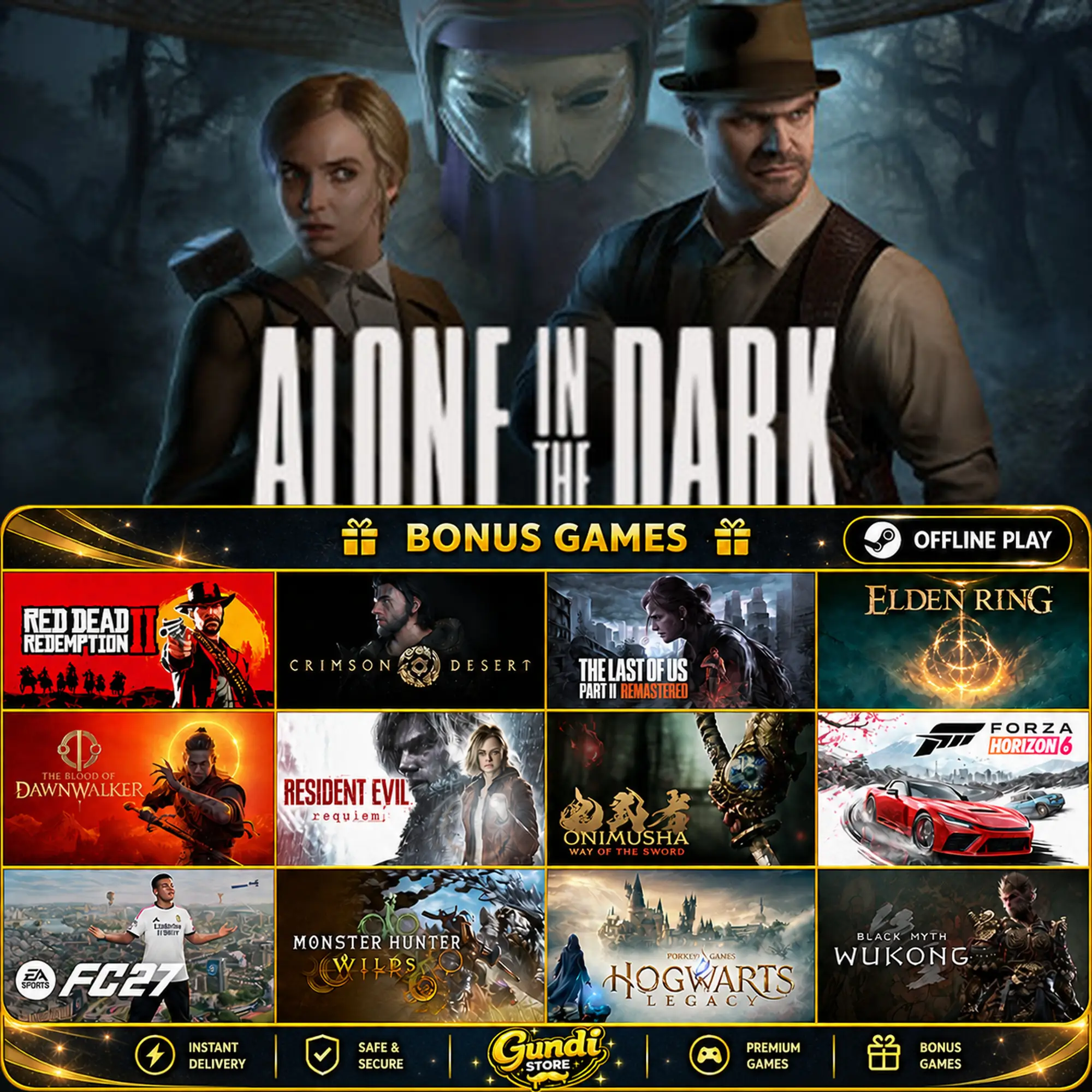 [AUTO CODE] - Alone in the Dark + BONUS GAME