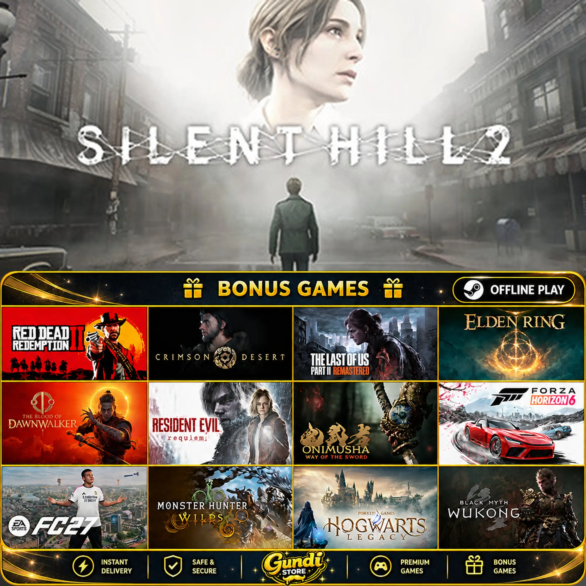 [AUTO CODE] - SILENT HILL 2 + BONUS GAME