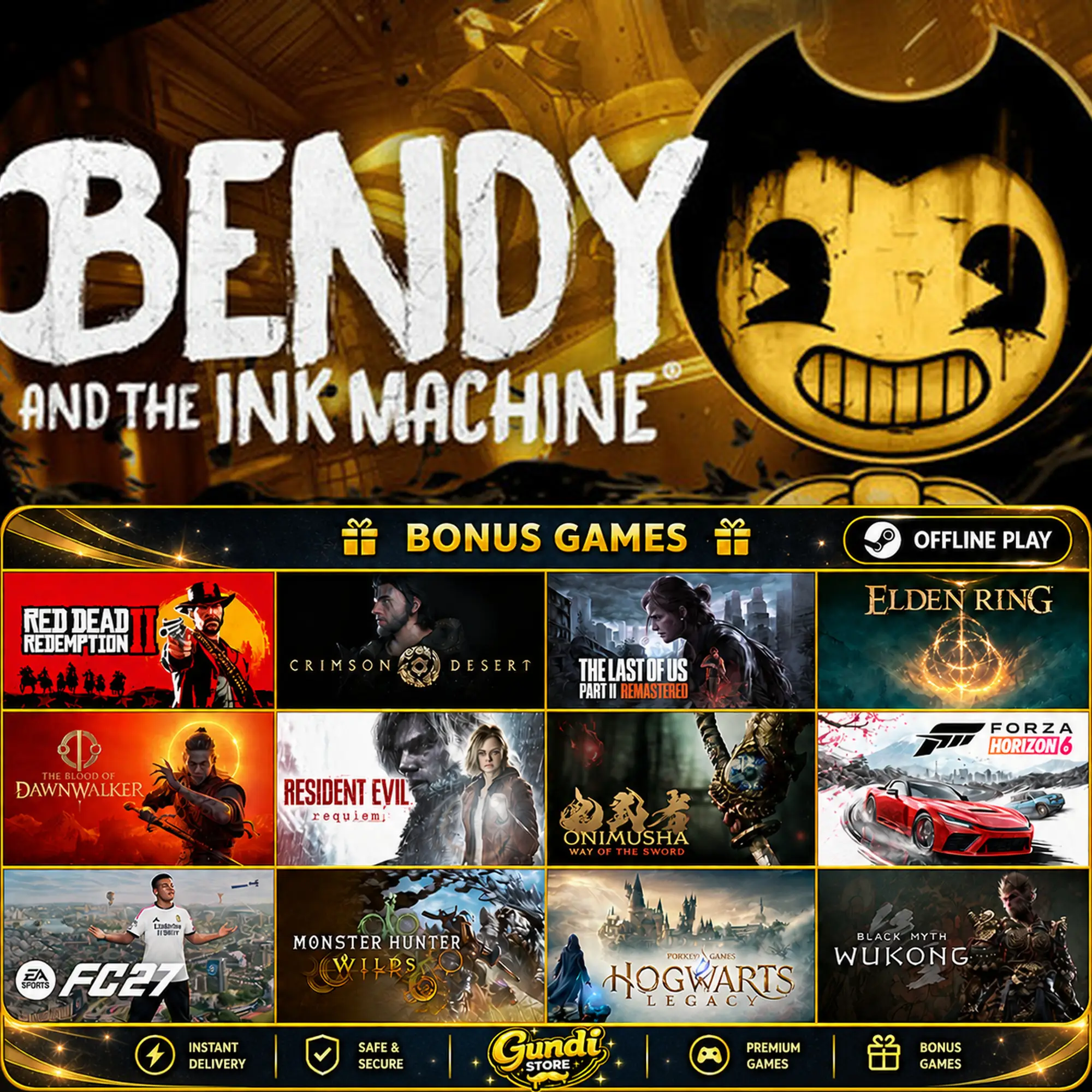 [AUTO CODE] - Bendy and the Ink Machine + BONUS GAME
