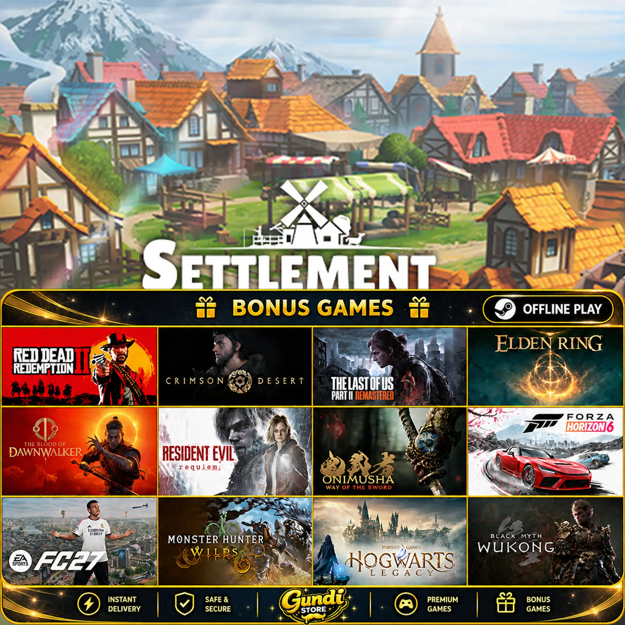 [AUTO CODE] - Settlement Survival + BONUS GAME