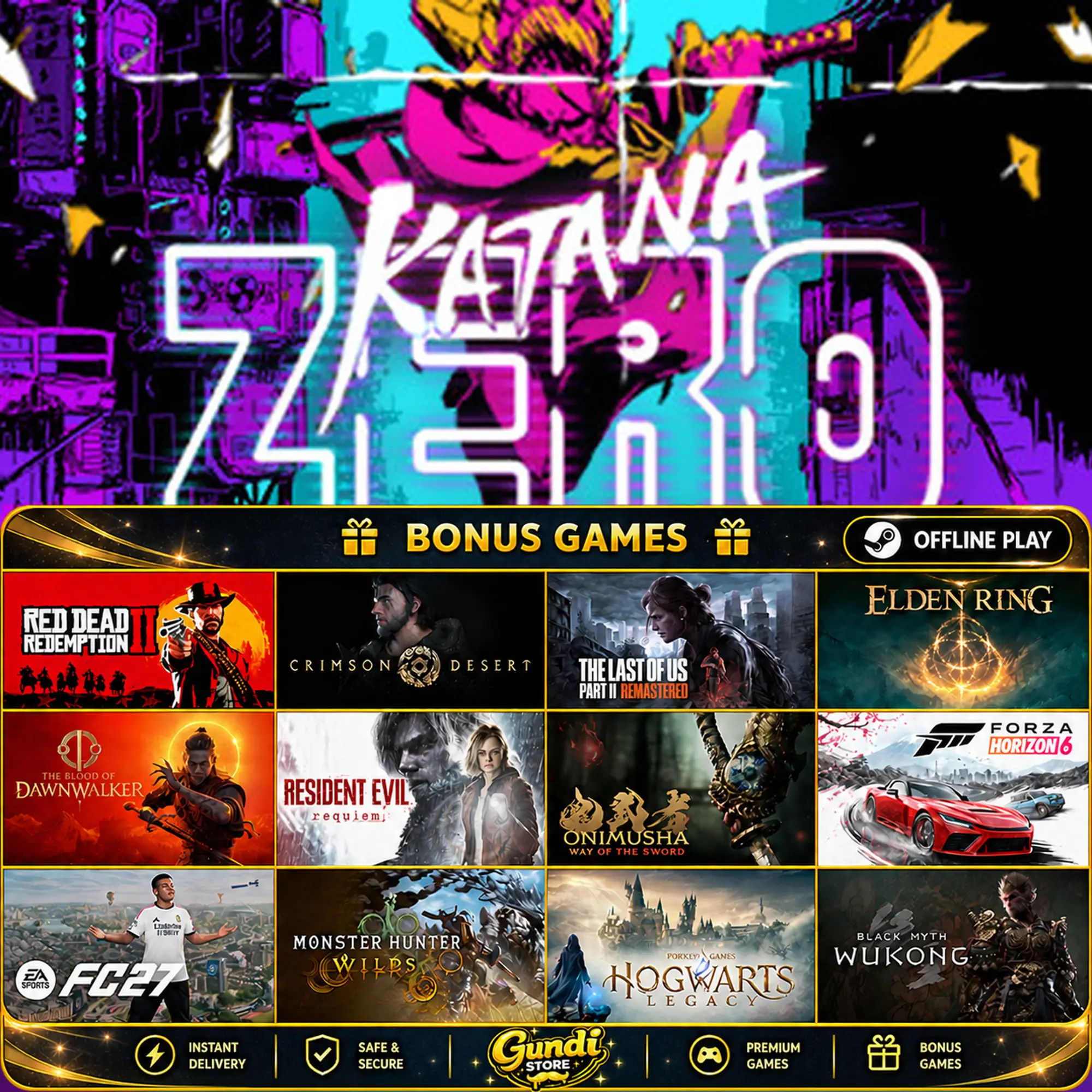 [AUTO CODE] - Katana ZERO + BONUS GAME
