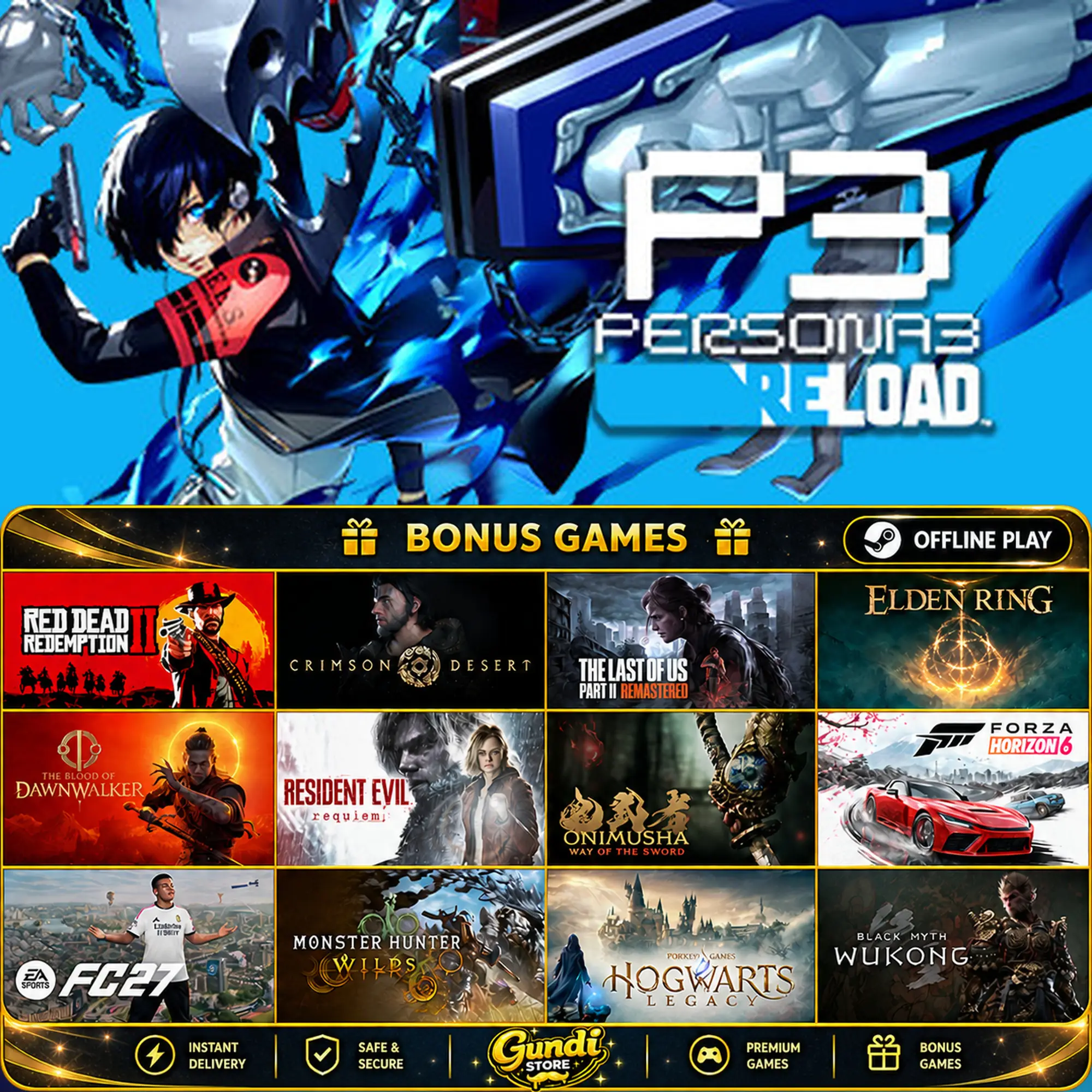 [AUTO CODE] - Persona 3 Reload + BONUS GAME