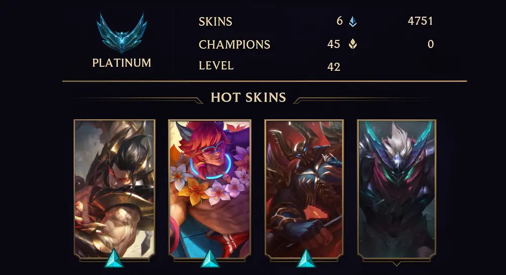 PLATINUM III - 42 LVL - 6 SKIN