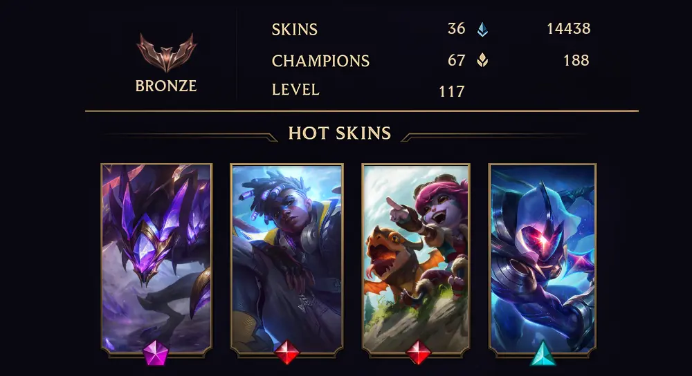 BRONZE II - 117 LVL - 36 SKIN