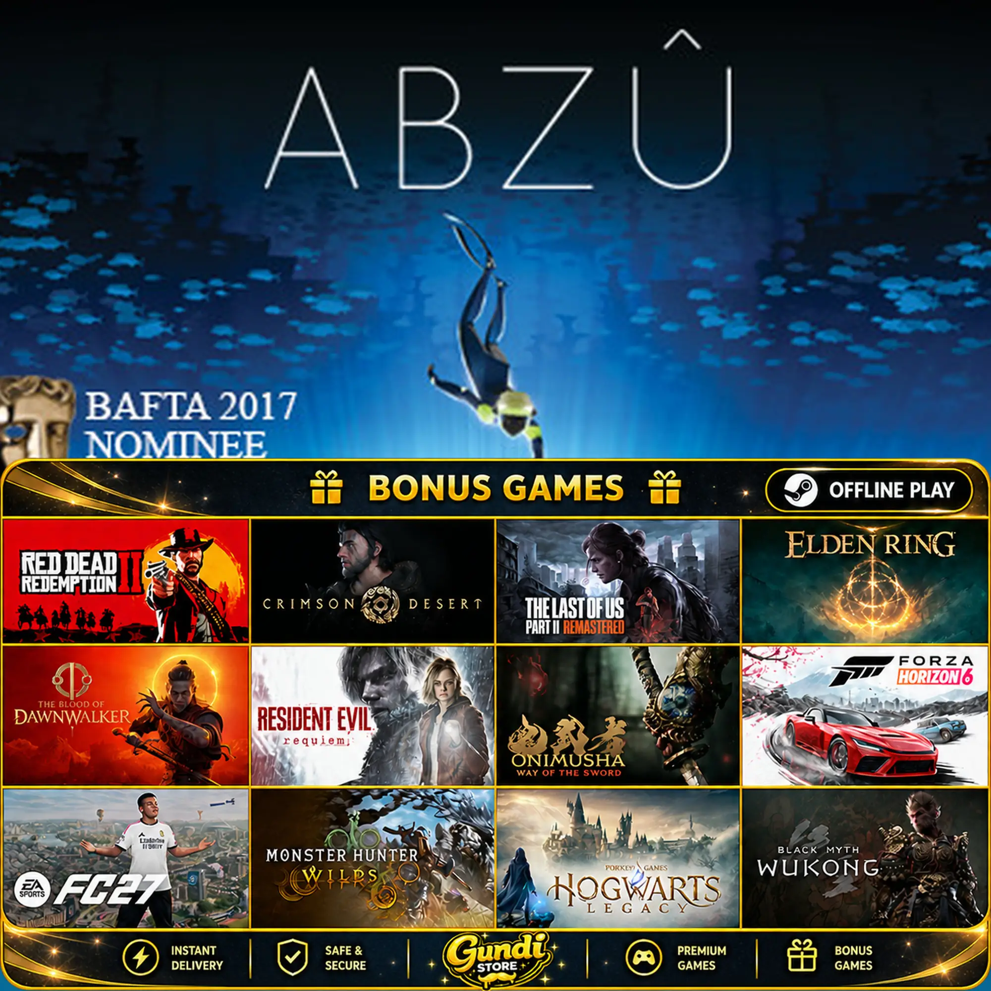 [AUTO CODE] - ABZÛ + BONUS GAME