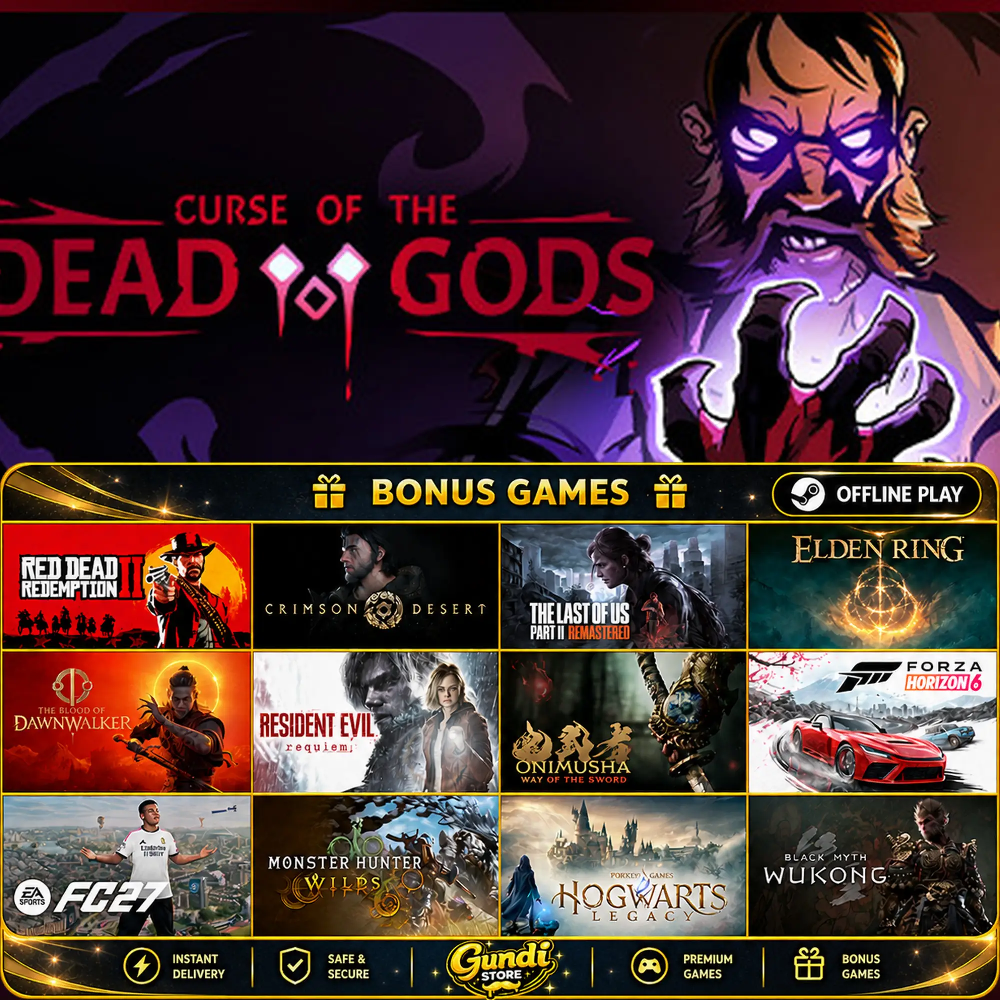 [AUTO CODE] - Curse of the Dead Gods + BONUS GAME