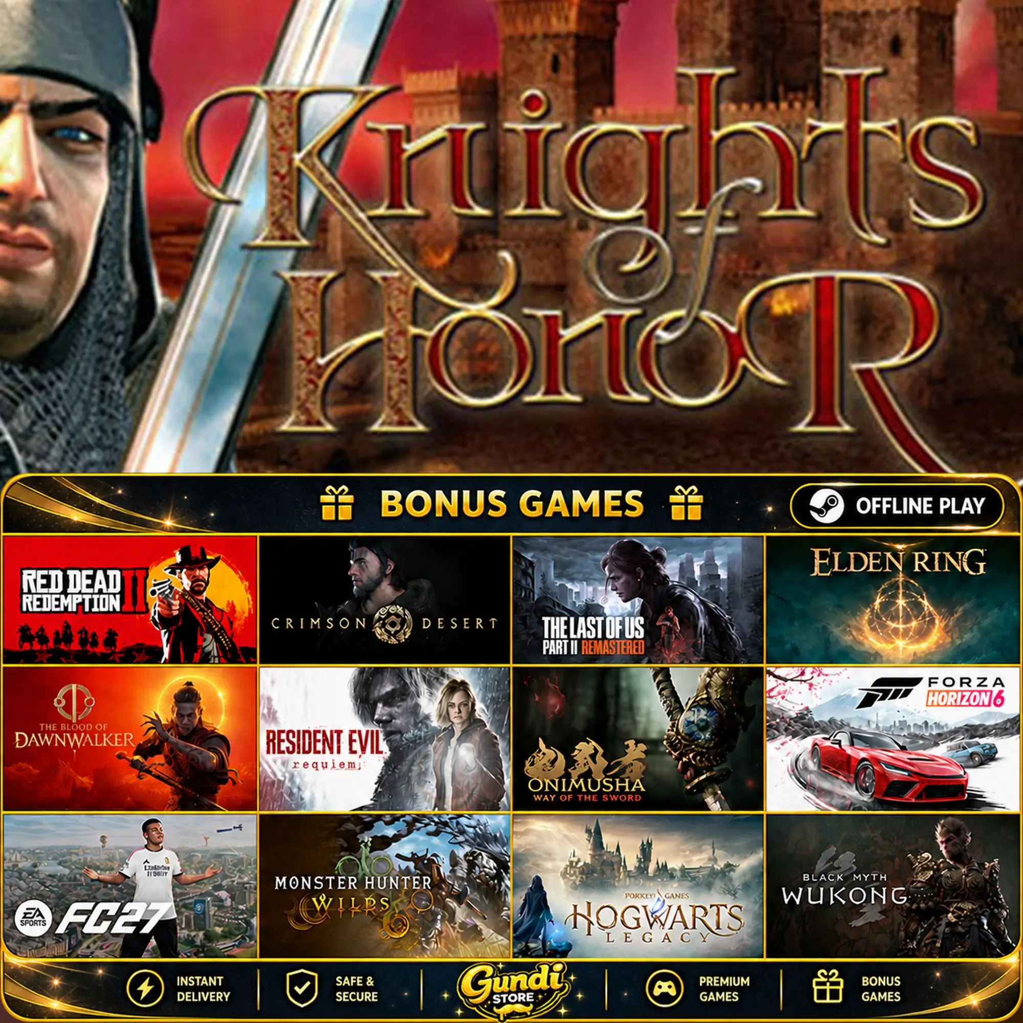 [AUTO CODE] - Knights of Honor + BONUS GAME