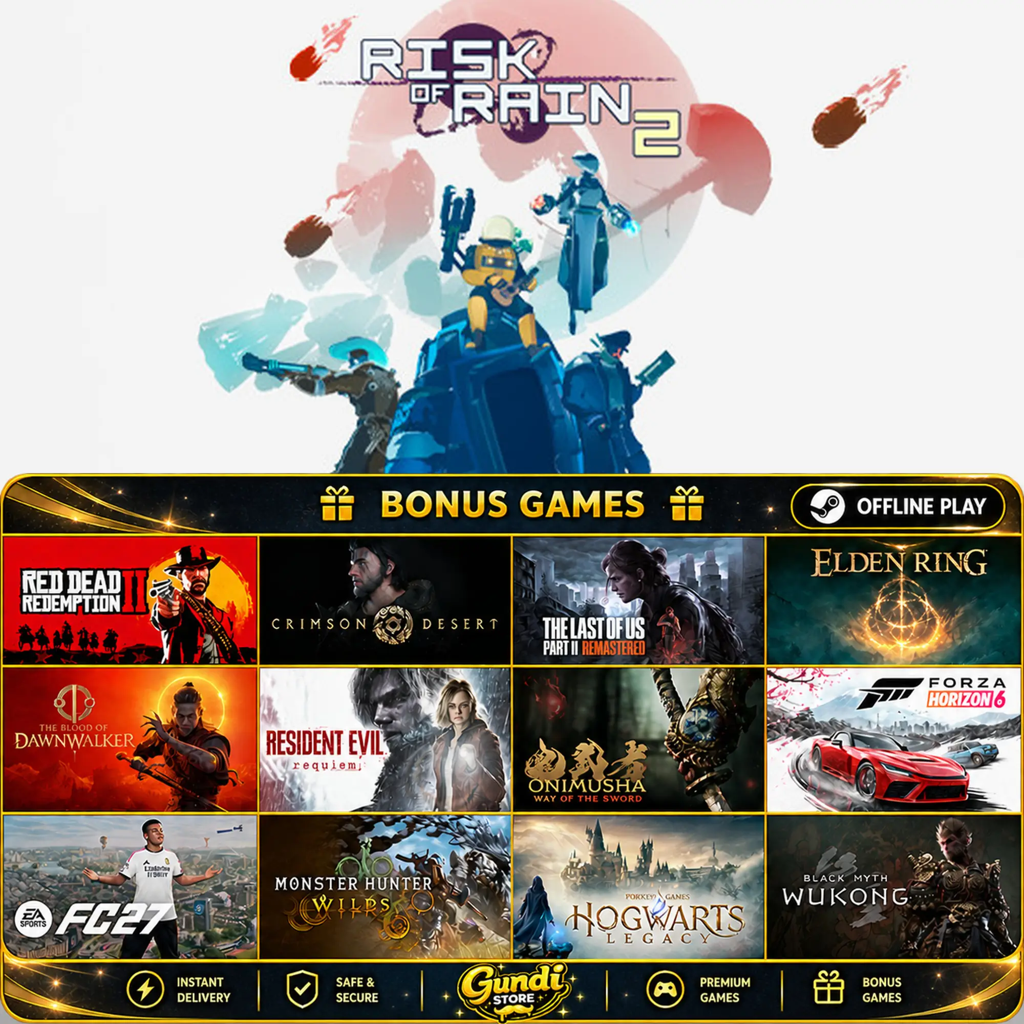 [AUTO CODE] - Risk of Rain 2 + BONUS GAME