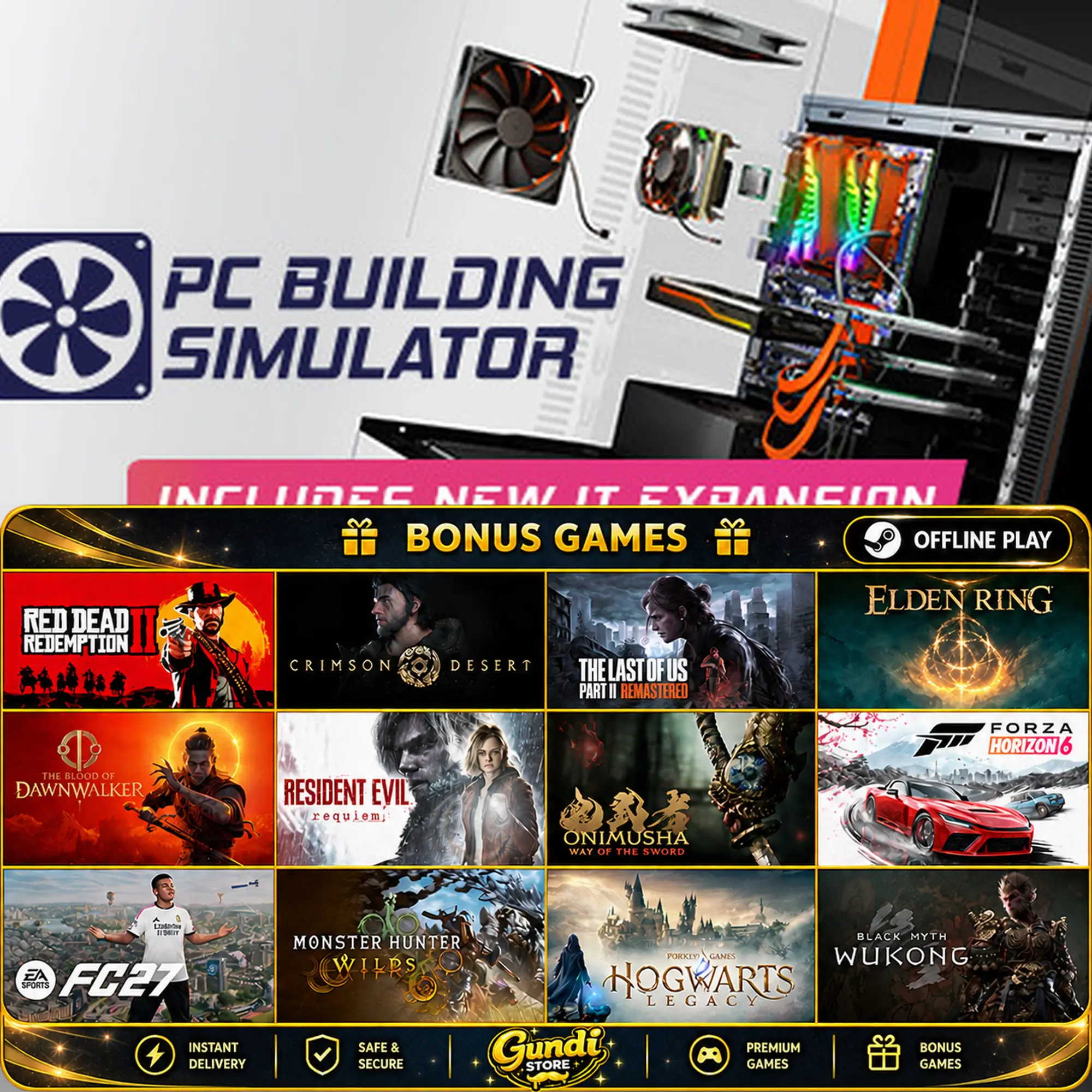 [AUTO CODE] - PC Building Simulator + BONUS GAME