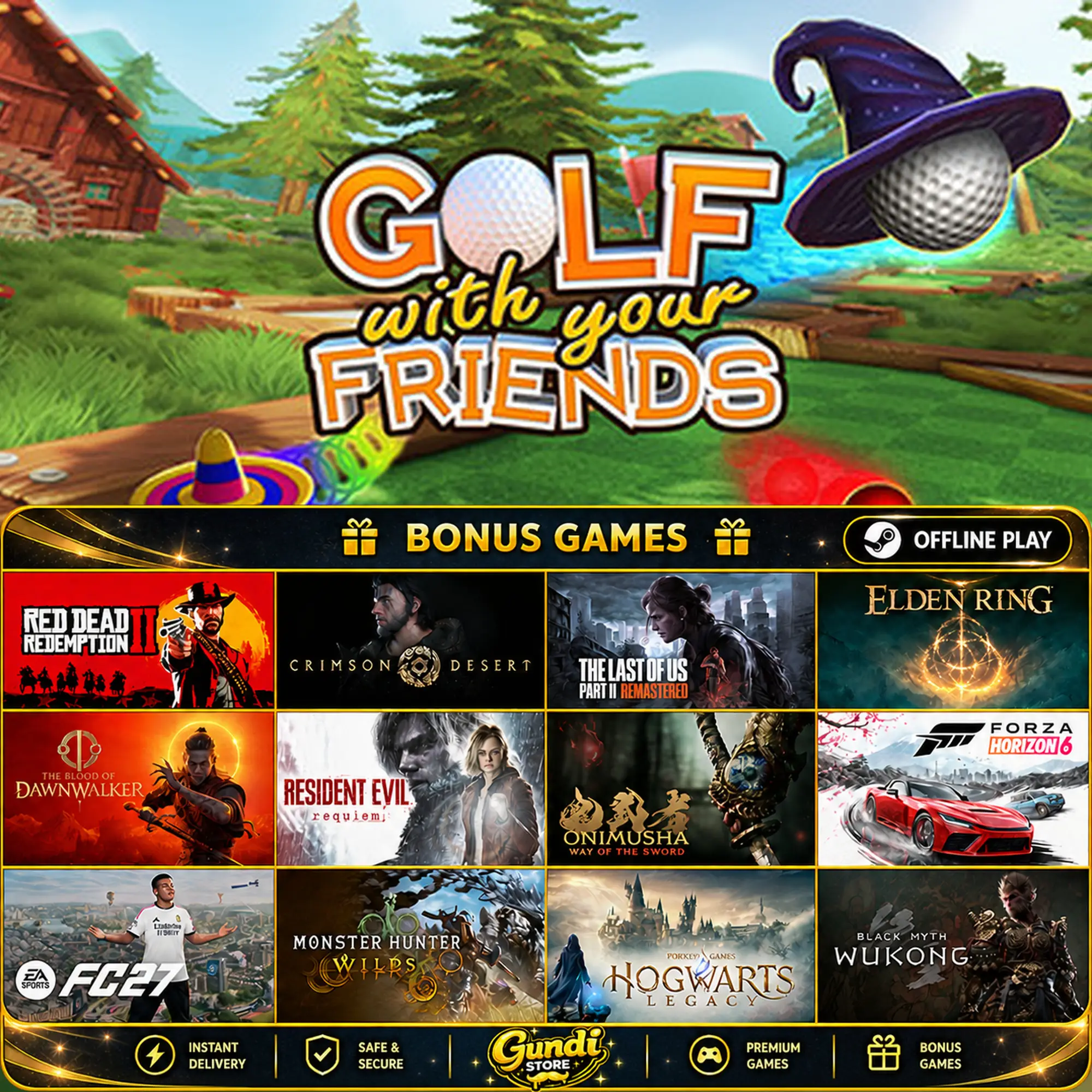 [AUTO CODE] - Golf With Your Friends + BONUS GAME
