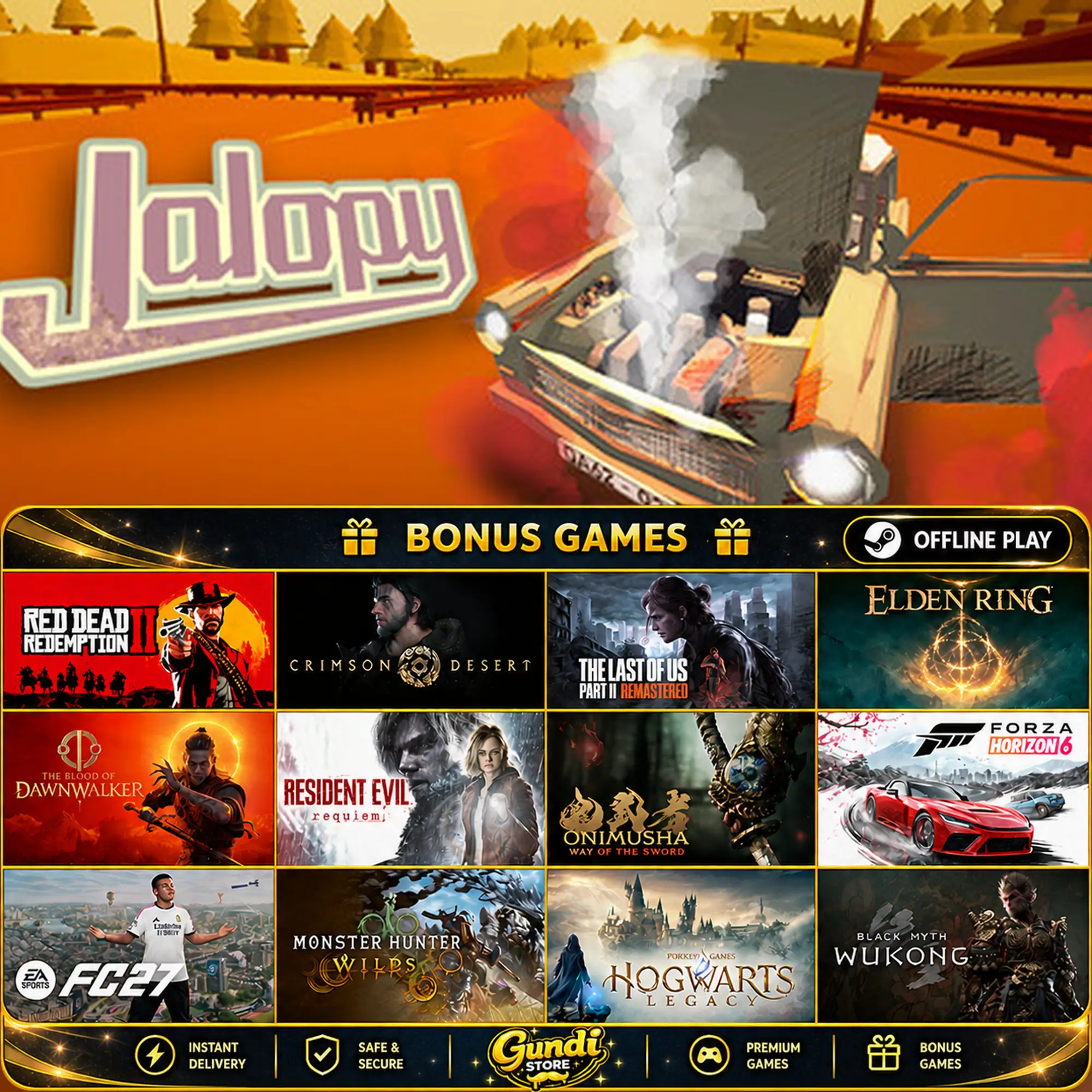 [AUTO CODE] - Jalopy + BONUS GAME