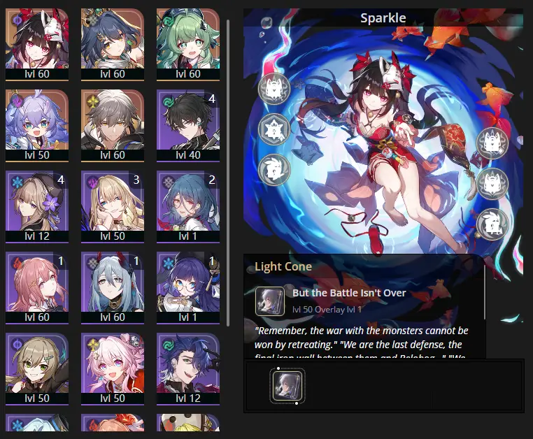 EU - Trailblaze Level: 51 - 19 CHARACTERS - Sparkle - Yunli - Huohuo - Bailu