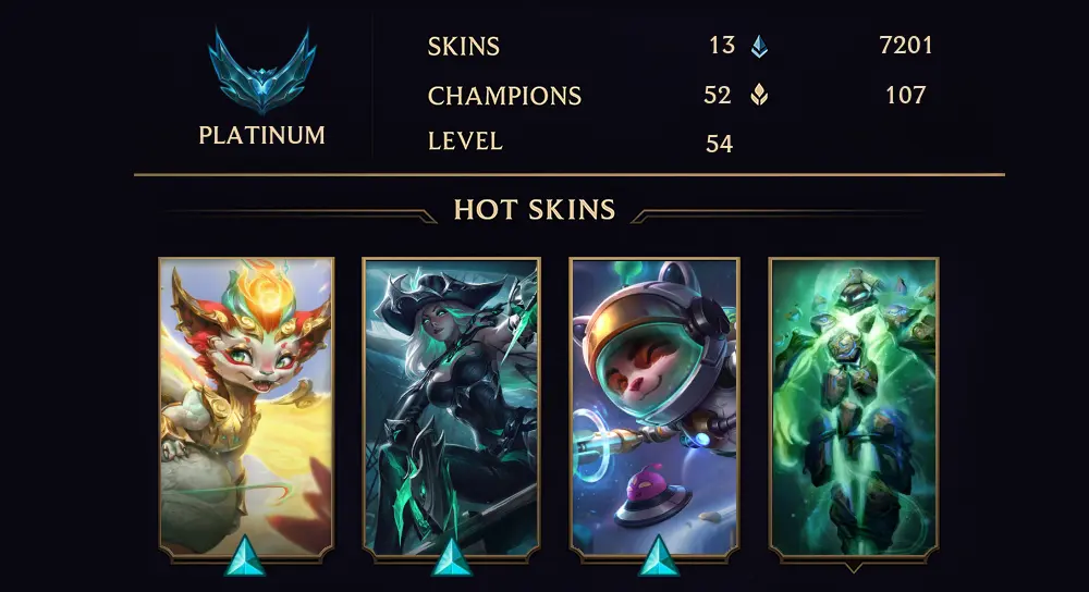 PLATINUM III - 54 LVL - 13 SKIN