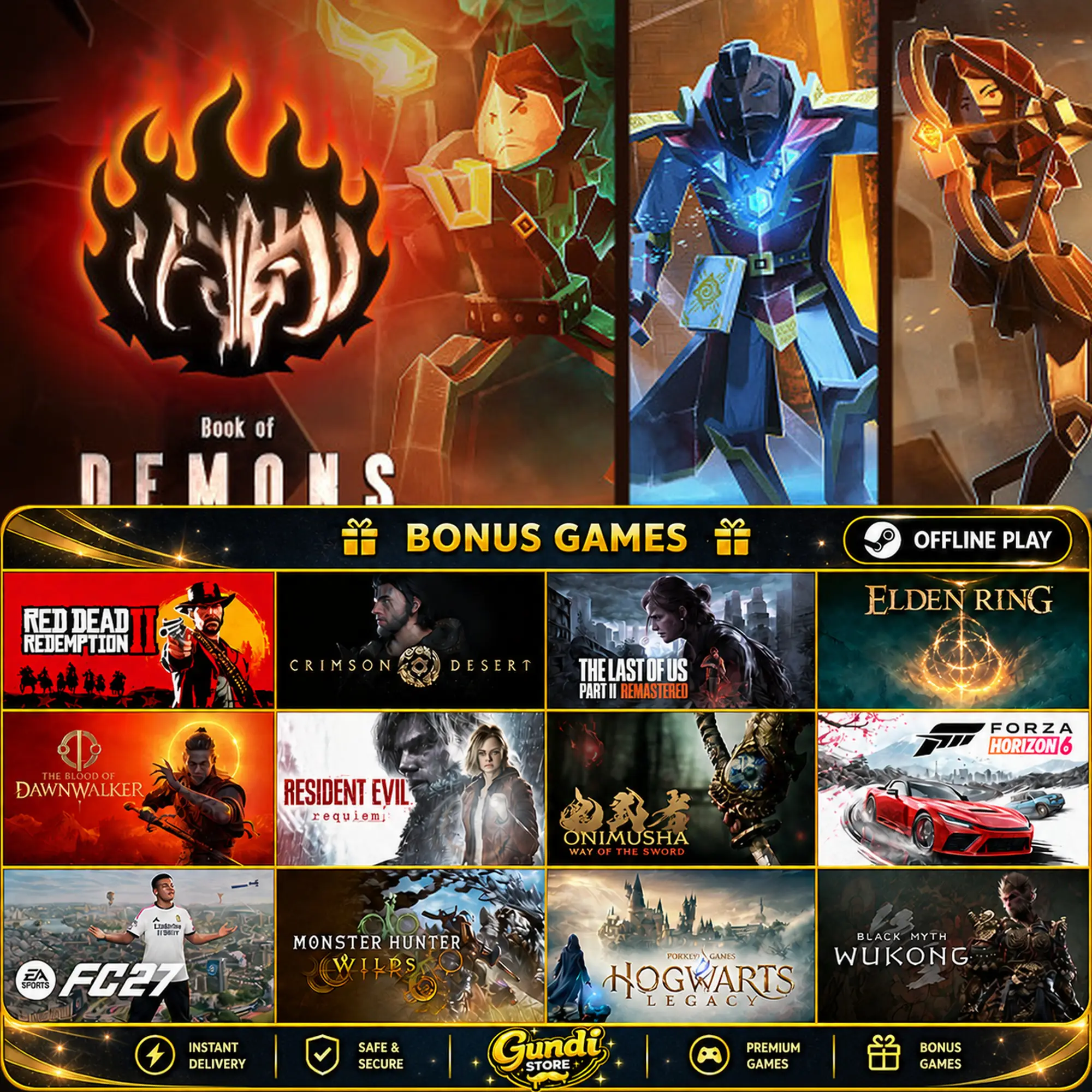 [AUTO CODE] - Book of Demons + BONUS GAME
