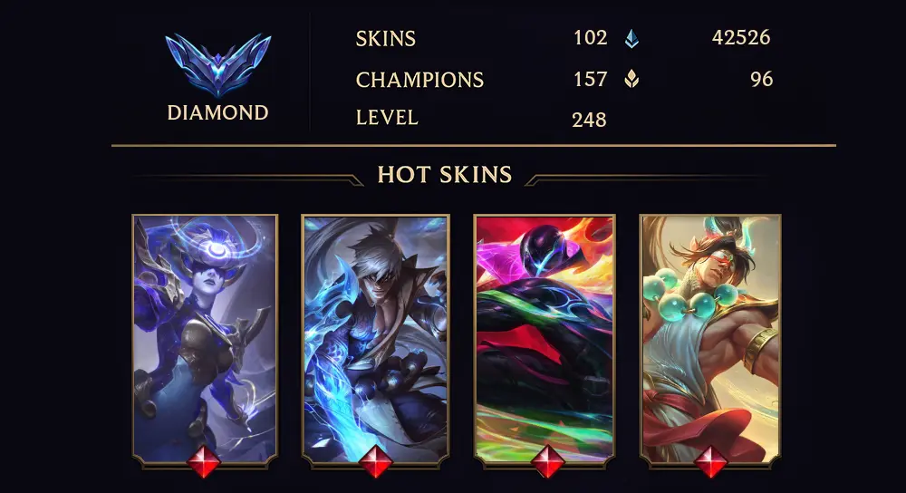 TR - DIAMOND II - 248 LVL - 102 SKIN