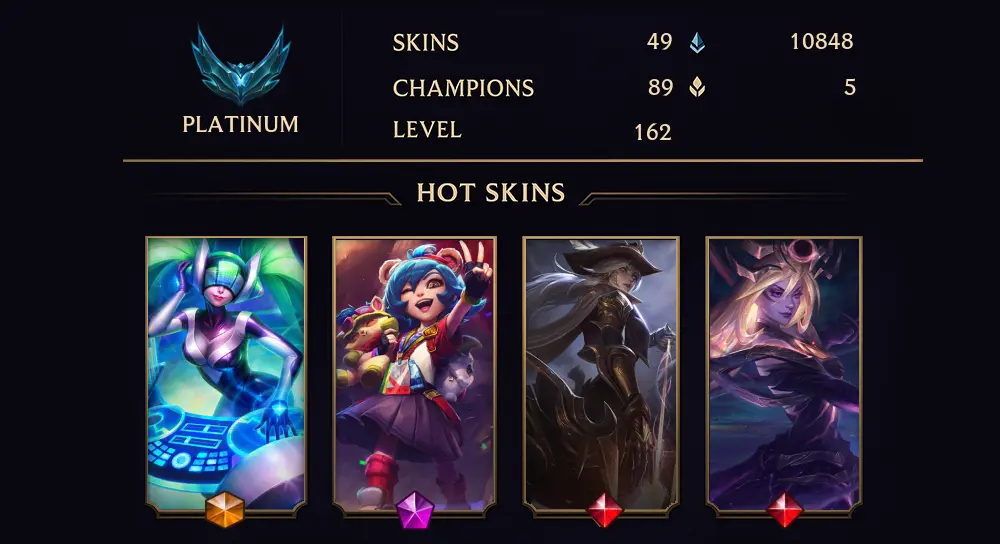 PLATINUM III - 162 LVL - 49 SKIN