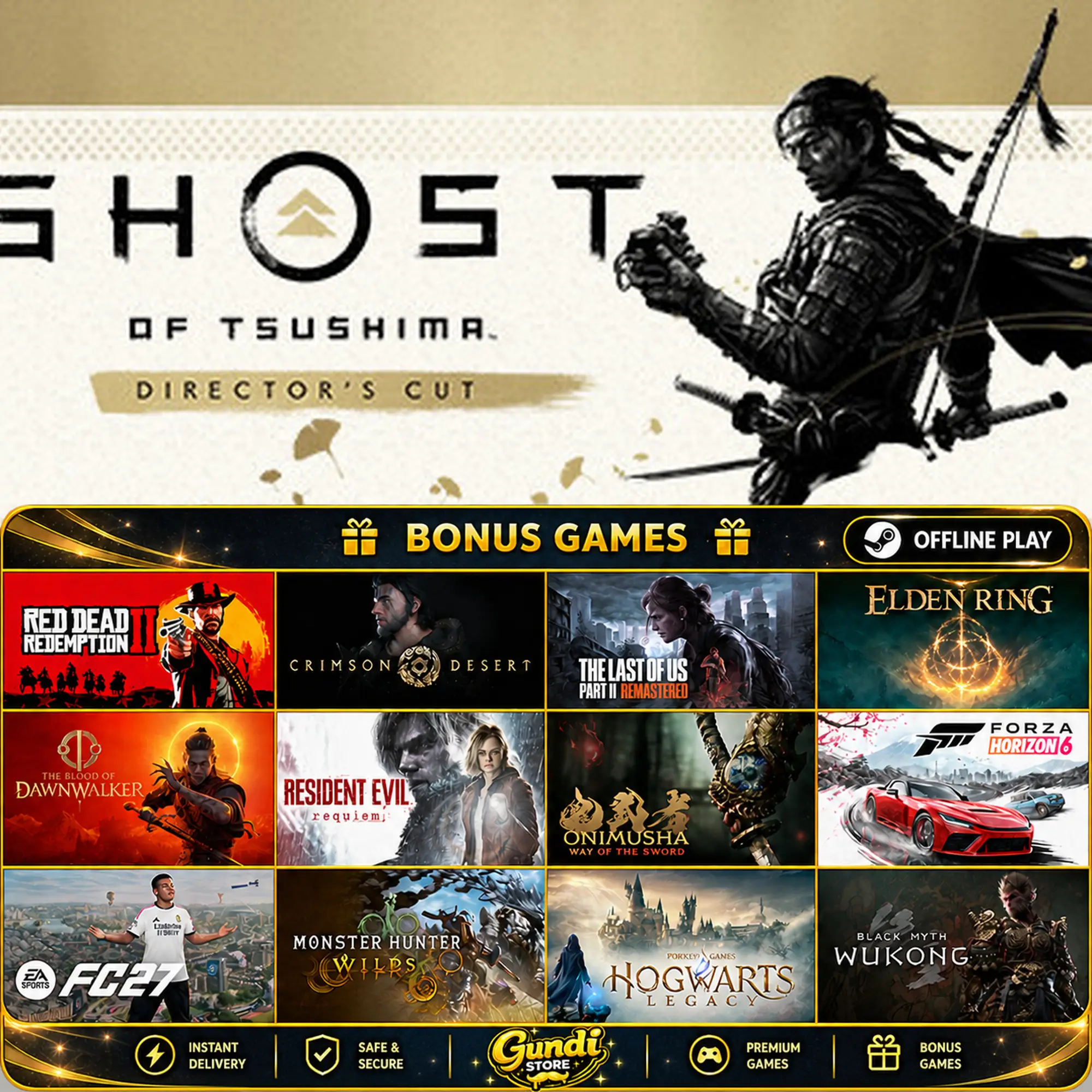 [AUTO CODE] - Ghost of Tsushima DIRECTOR'S CUT + BONUS GAME