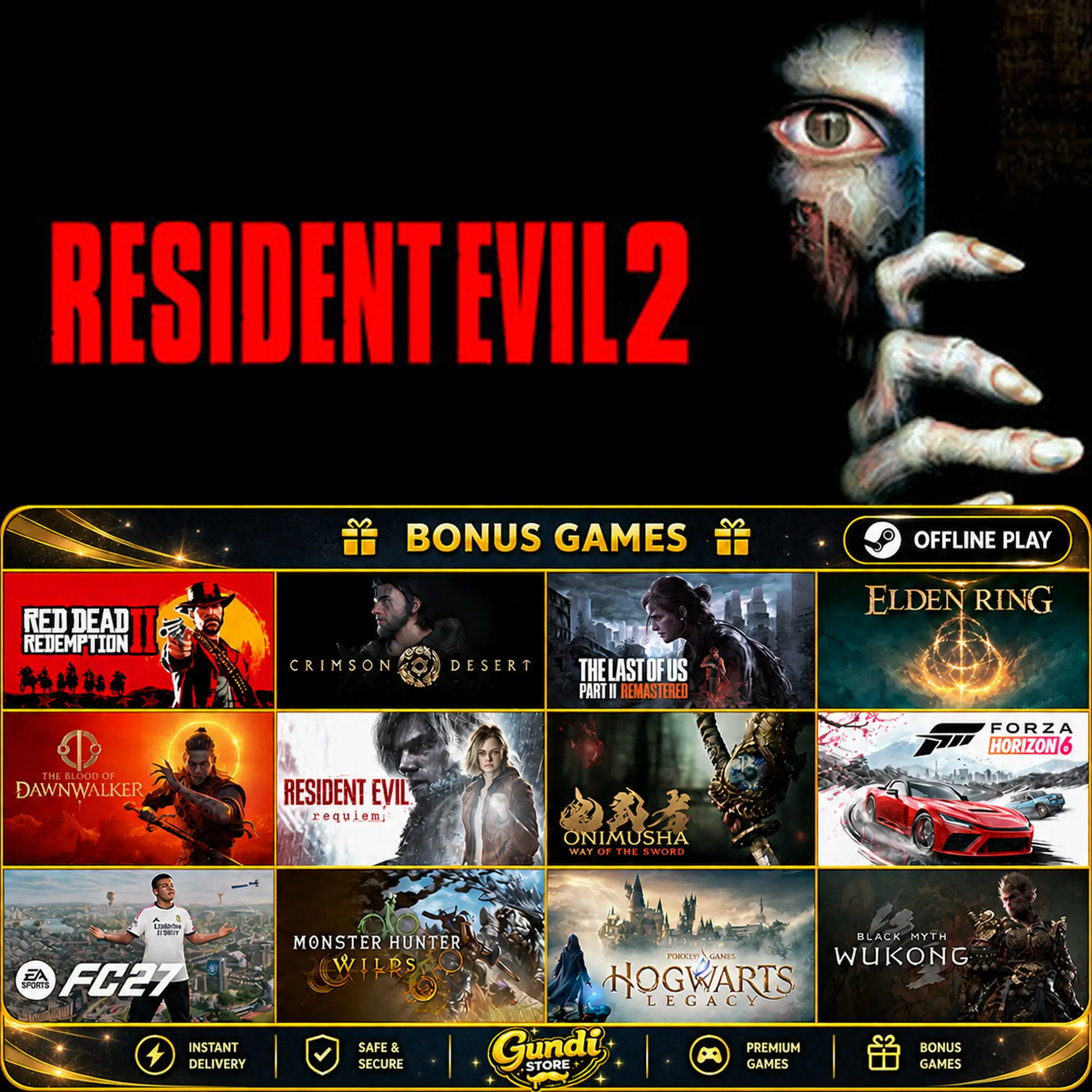 [AUTO CODE] - Resident Evil 2 (1998) + BONUS GAME