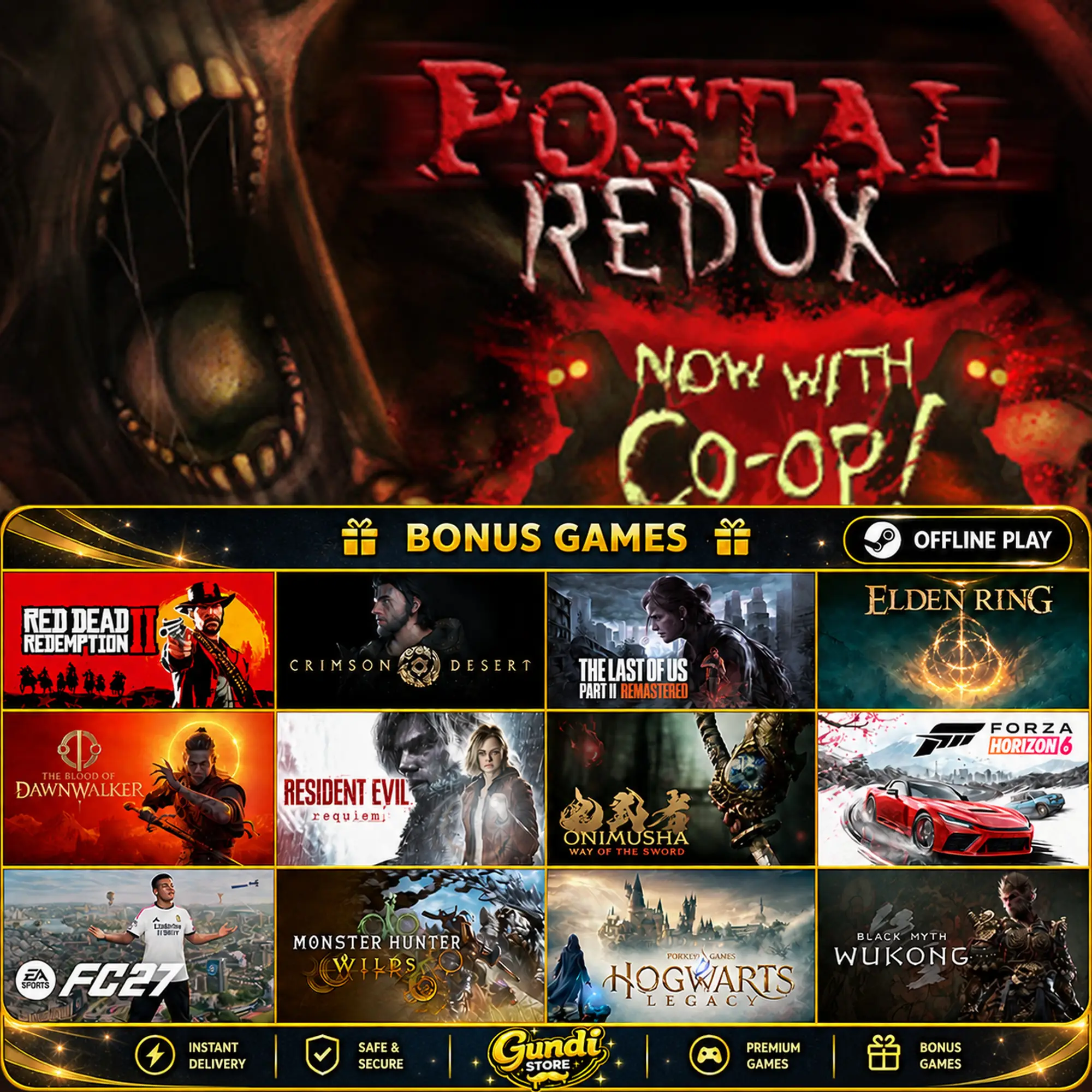 [AUTO CODE] - POSTAL Redux + BONUS GAME