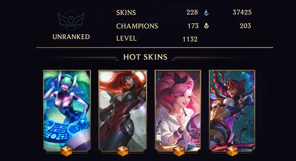 UNRANKED - 1132 LVL - 228 SKIN