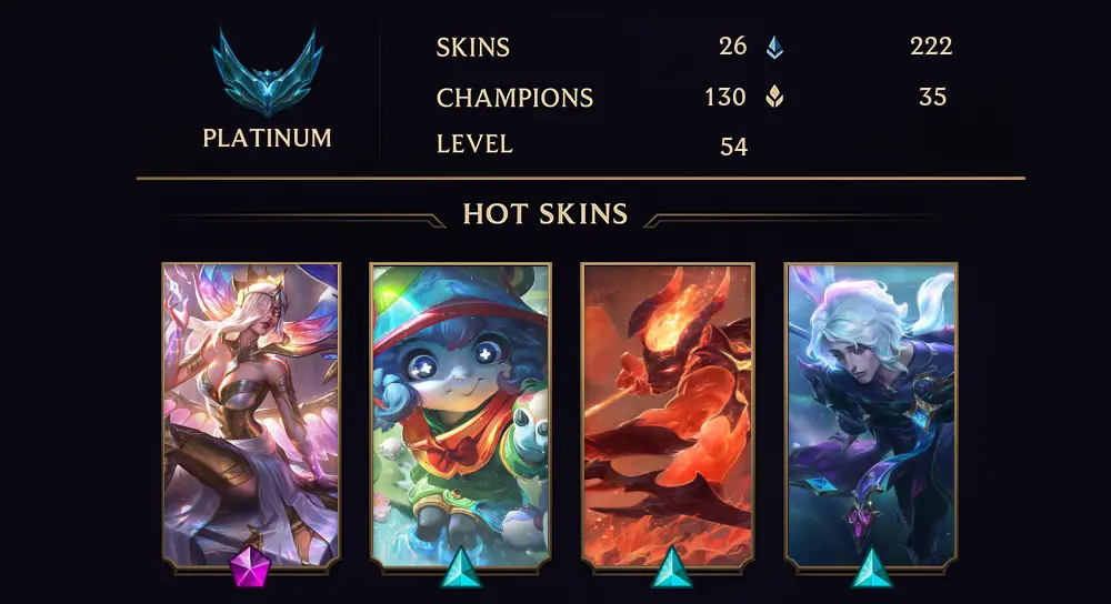 PLATINUM II - 54 LVL - 26 SKIN