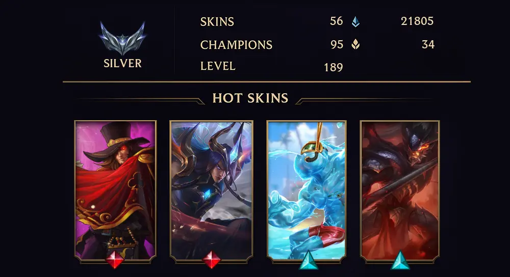 SILVER III - 189 LVL - 56 SKIN