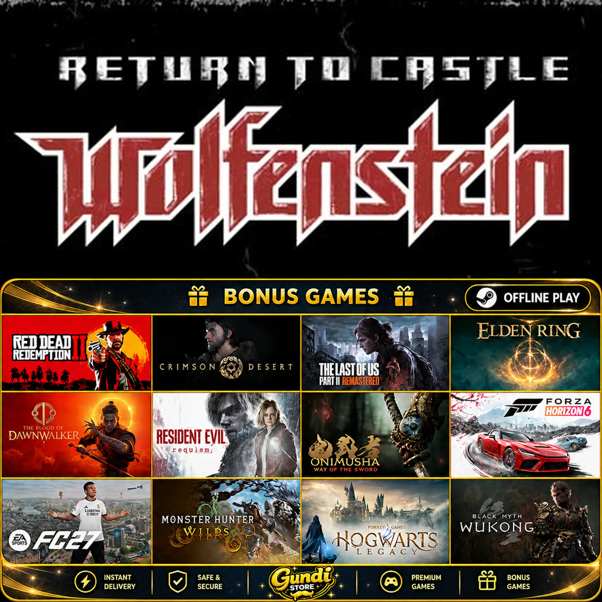 [AUTO CODE] - Return to Castle Wolfenstein + BONUS GAME