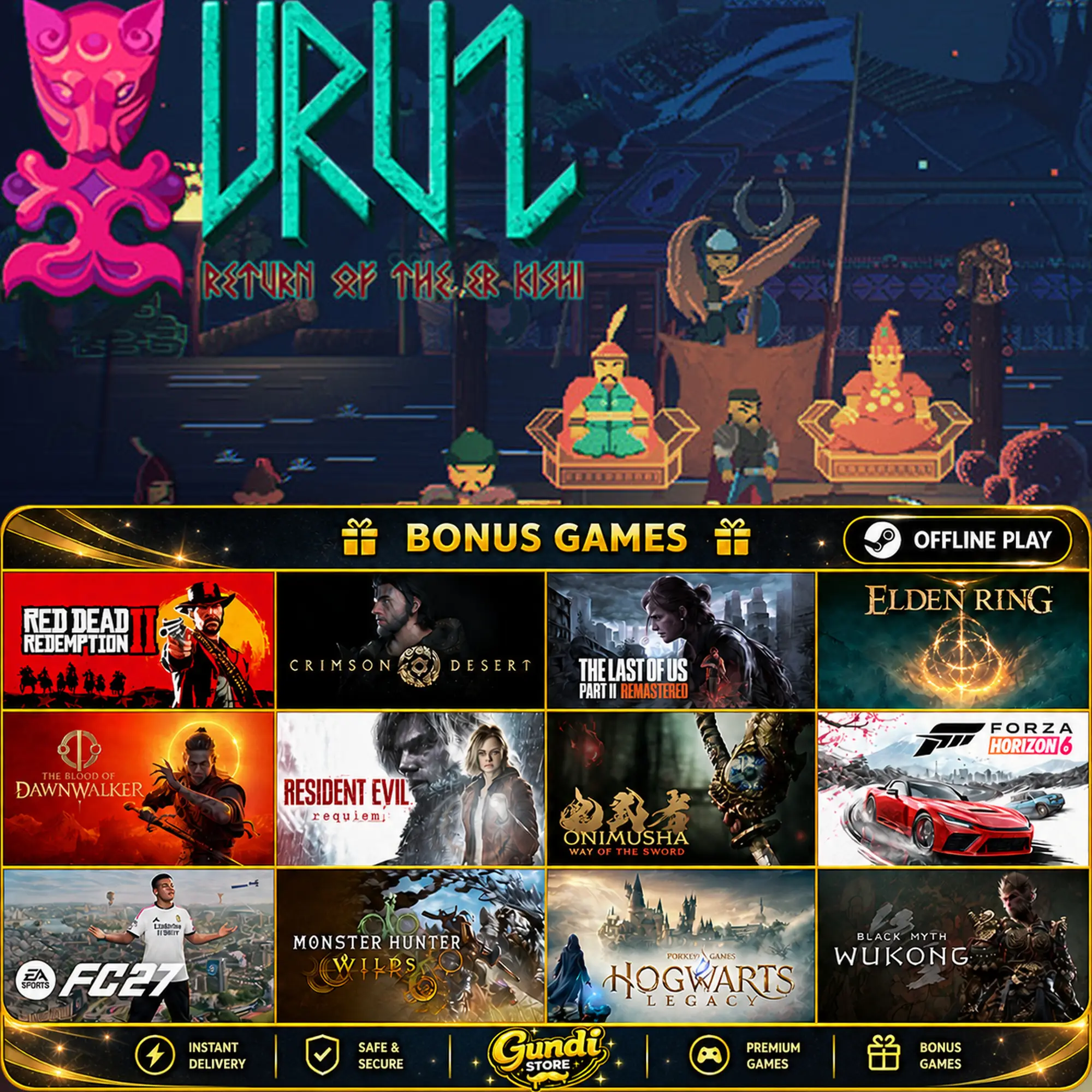 [AUTO CODE] - URUZ Return of The Er Kishi + BONUS GAME