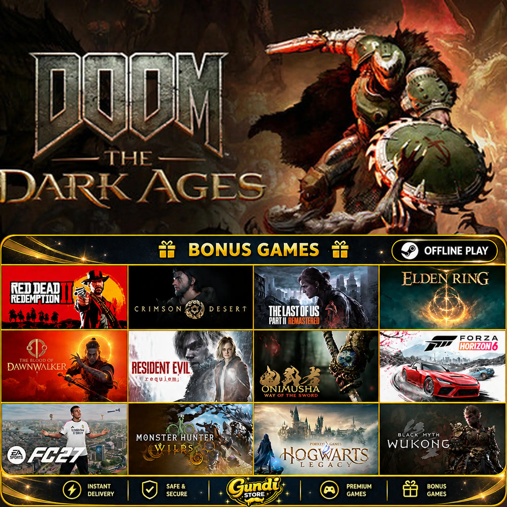 [AUTO CODE] - DOOM_ The Dark Ages + BONUS GAME