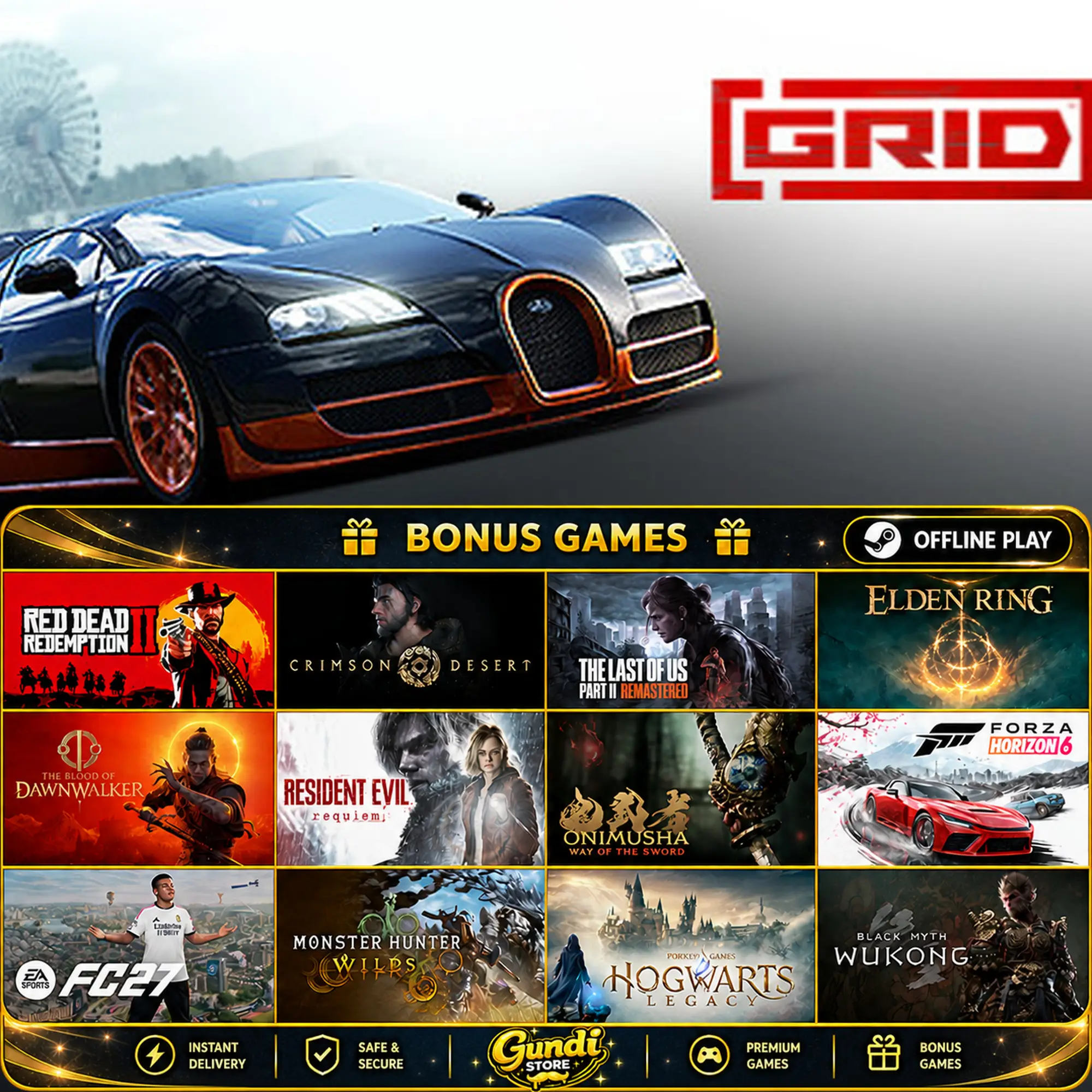 [AUTO CODE] - GRID (2019) + BONUS GAME