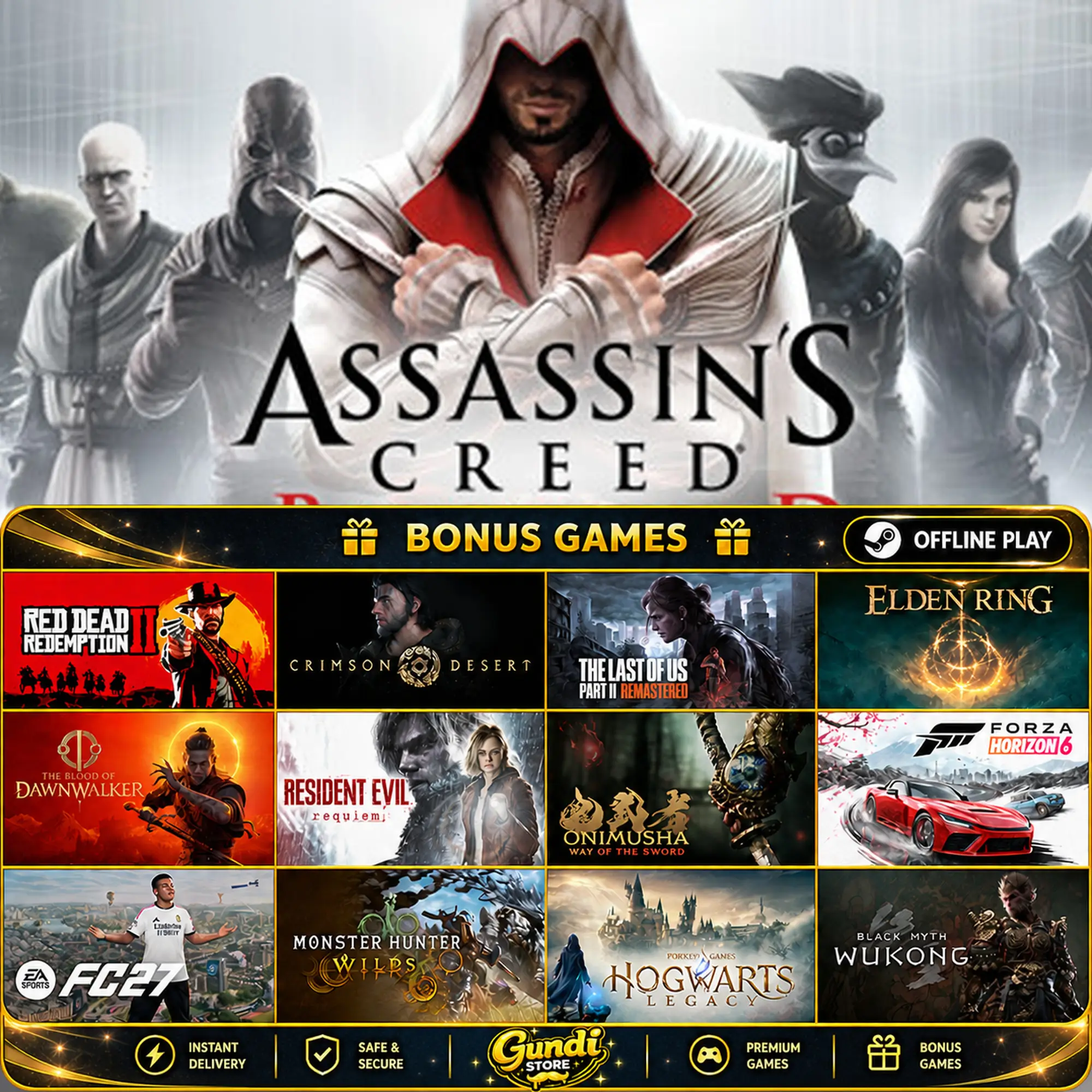 [AUTO CODE] - Assassin's Creed Brotherhood + BONUS GAME