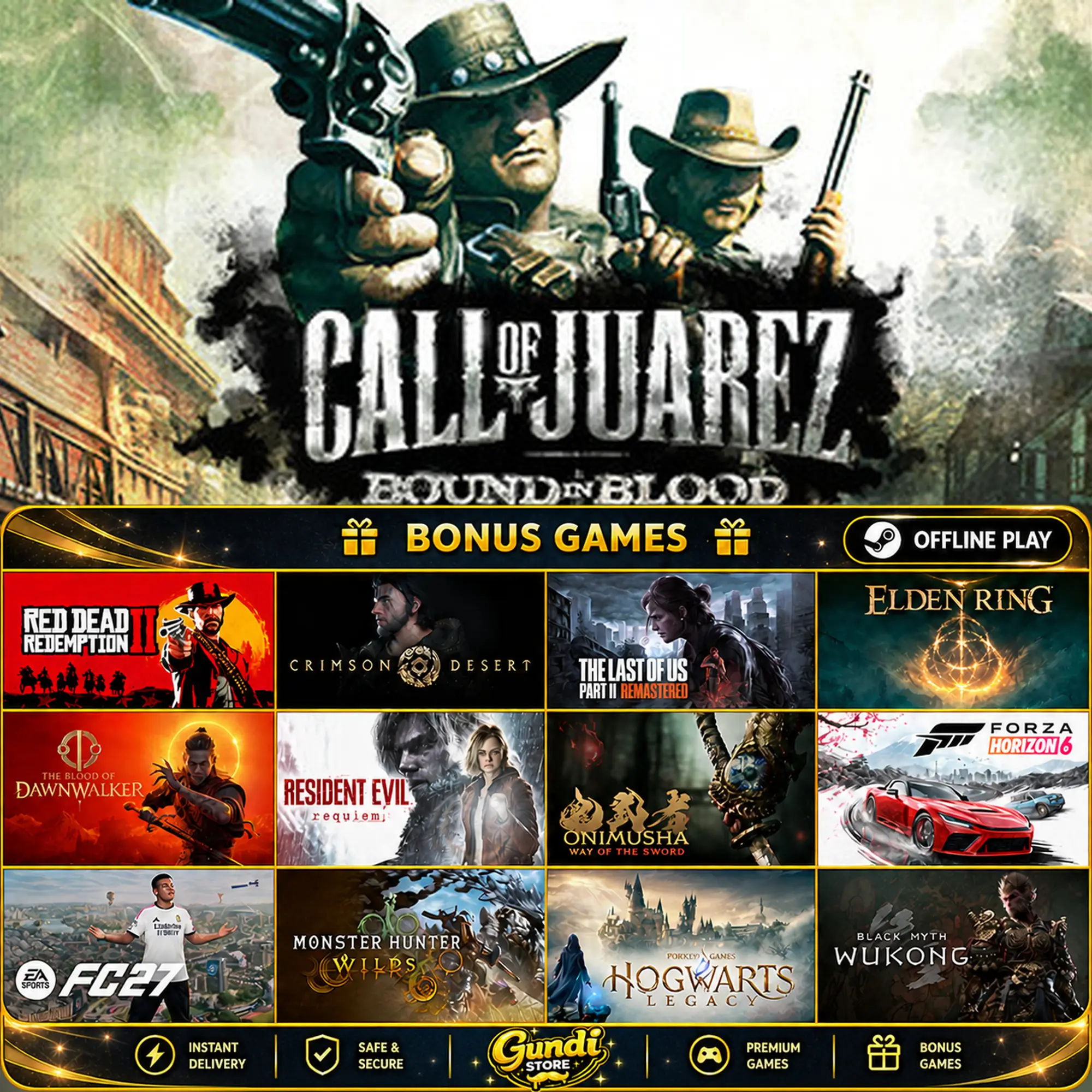 [AUTO CODE] - Call of Juarez_ Bound in Blood + BONUS GAME