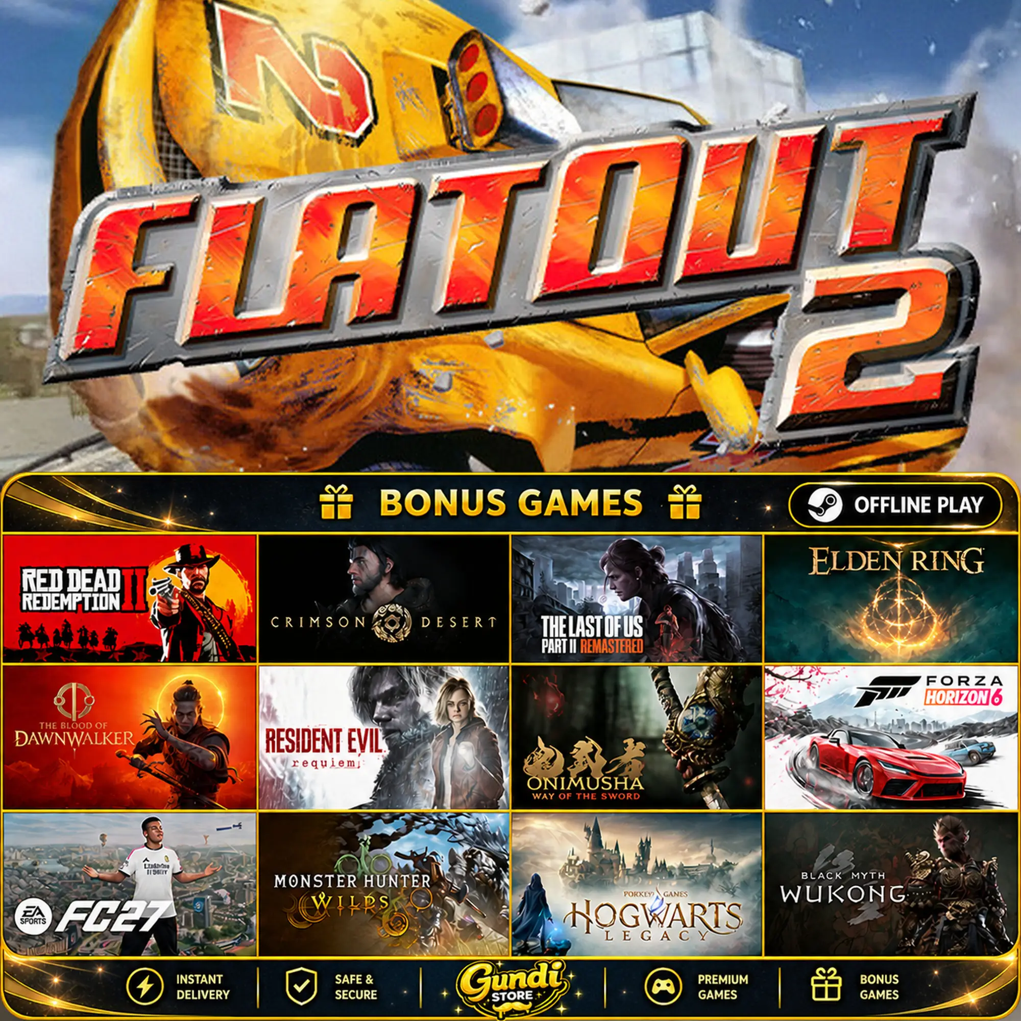 [AUTO CODE] - FlatOut 2 + BONUS GAME