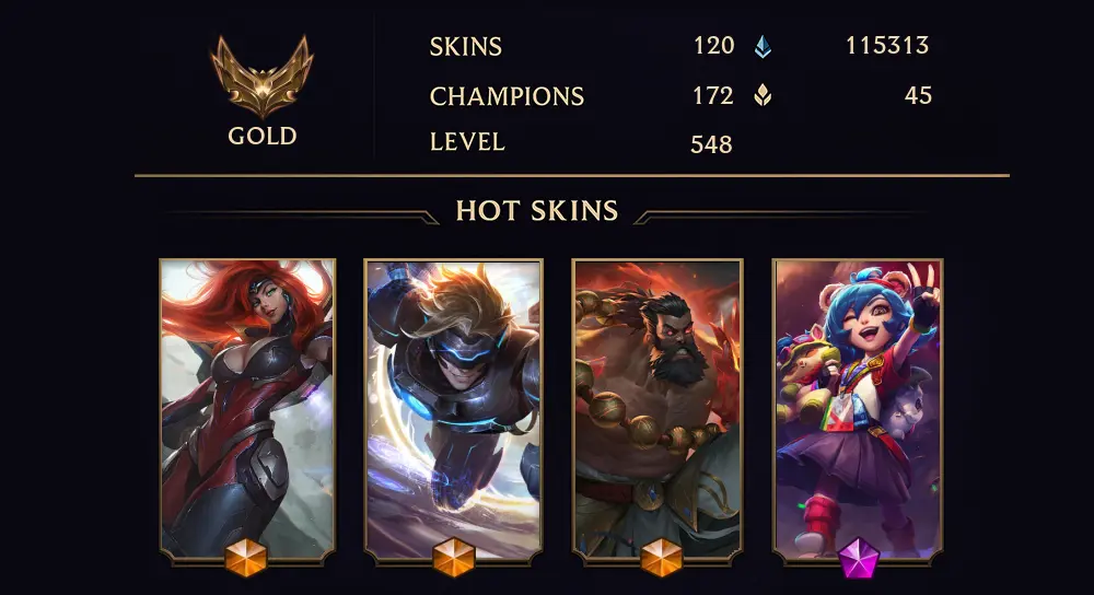 GOLD III - 548 LVL - 120 SKIN