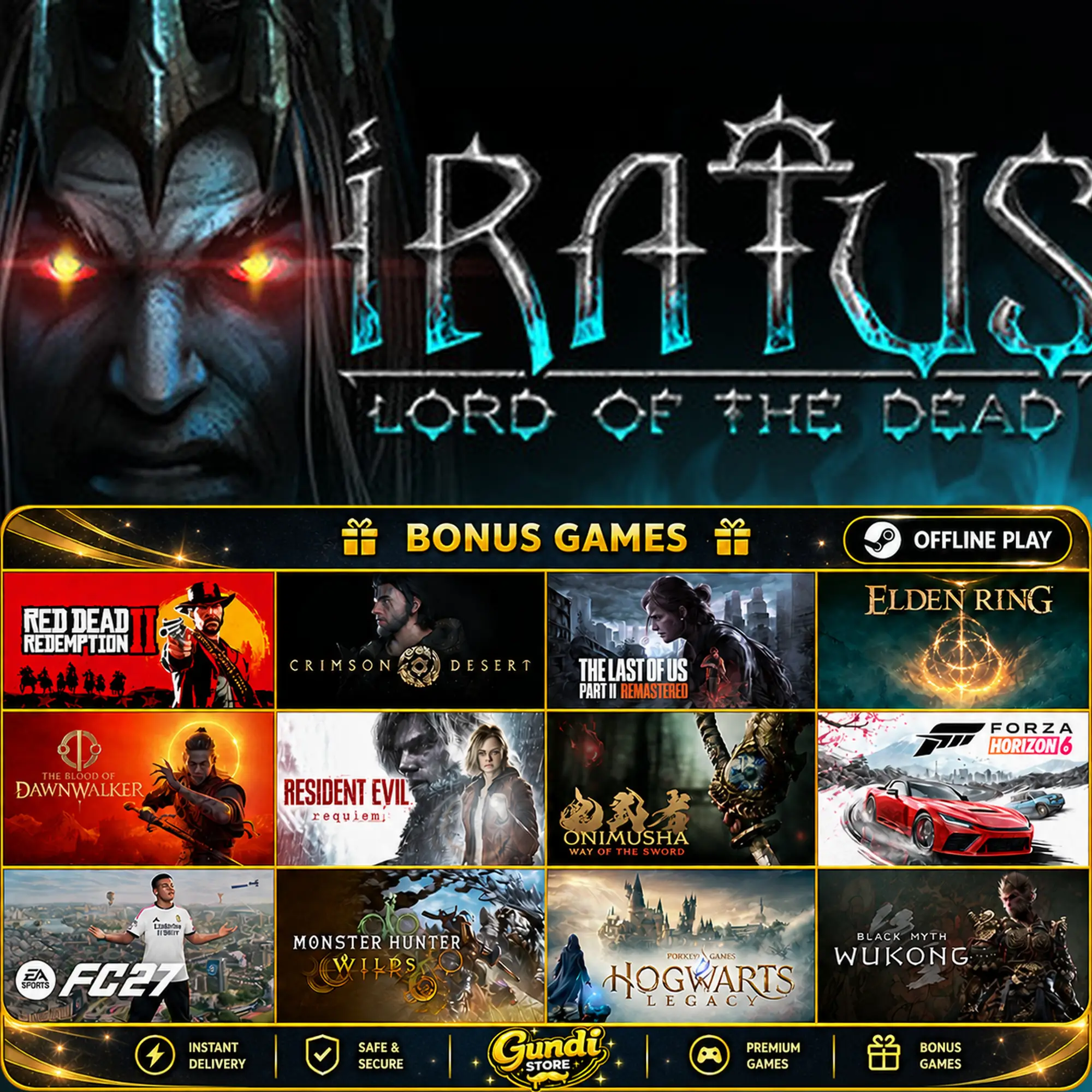 [AUTO CODE] - Iratus_ Lord of the Dead + BONUS GAME
