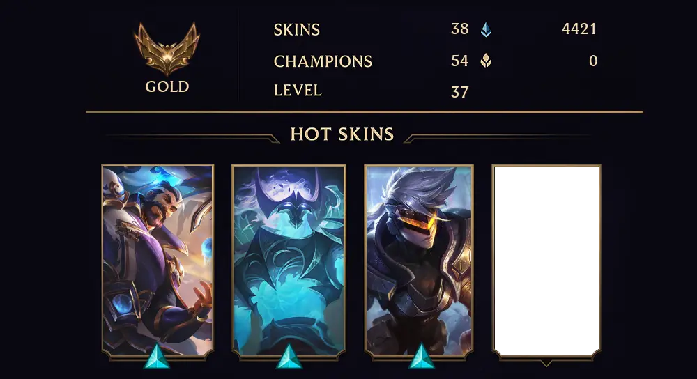 GOLD II - 37 LVL - 38 SKIN