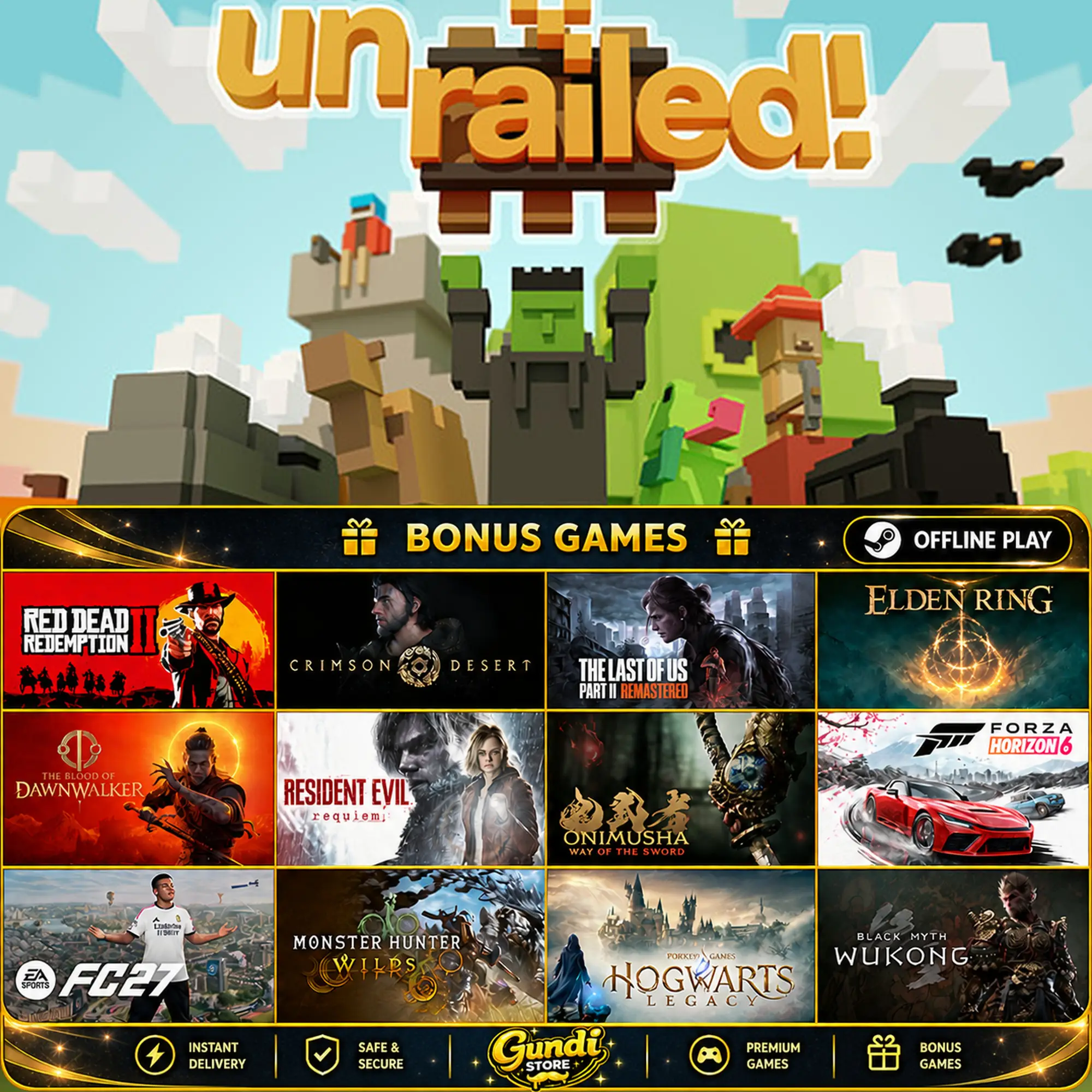 [AUTO CODE] - Unrailed! + BONUS GAME